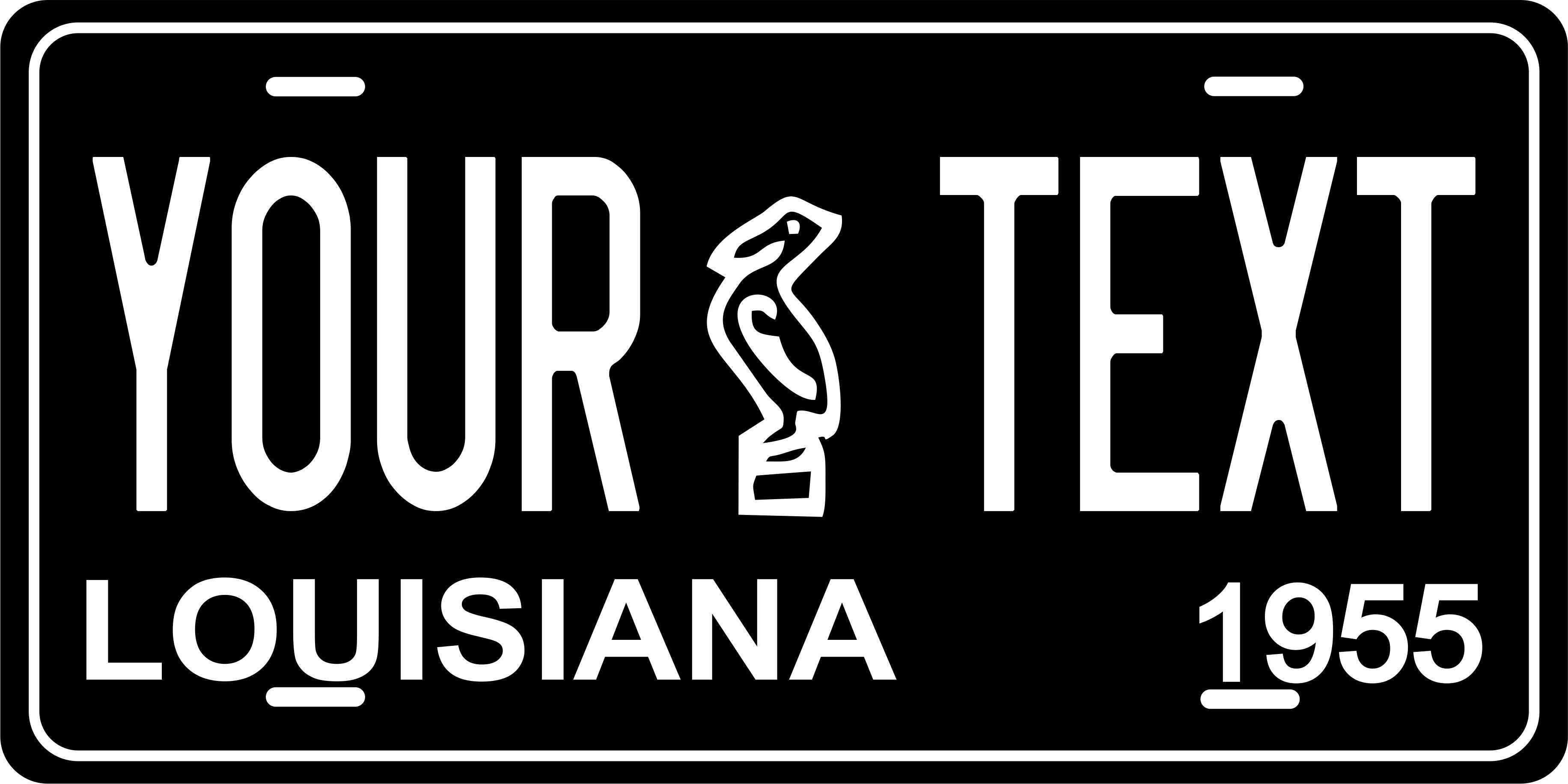 Louisiana 1955 License Plate Personalized Novelty Fun Car Bike Motorcycle