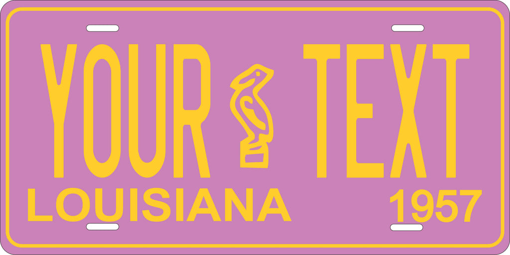 Louisiana 1957  License Plate Personalized Novelty Fun Car Bike Motorcycle