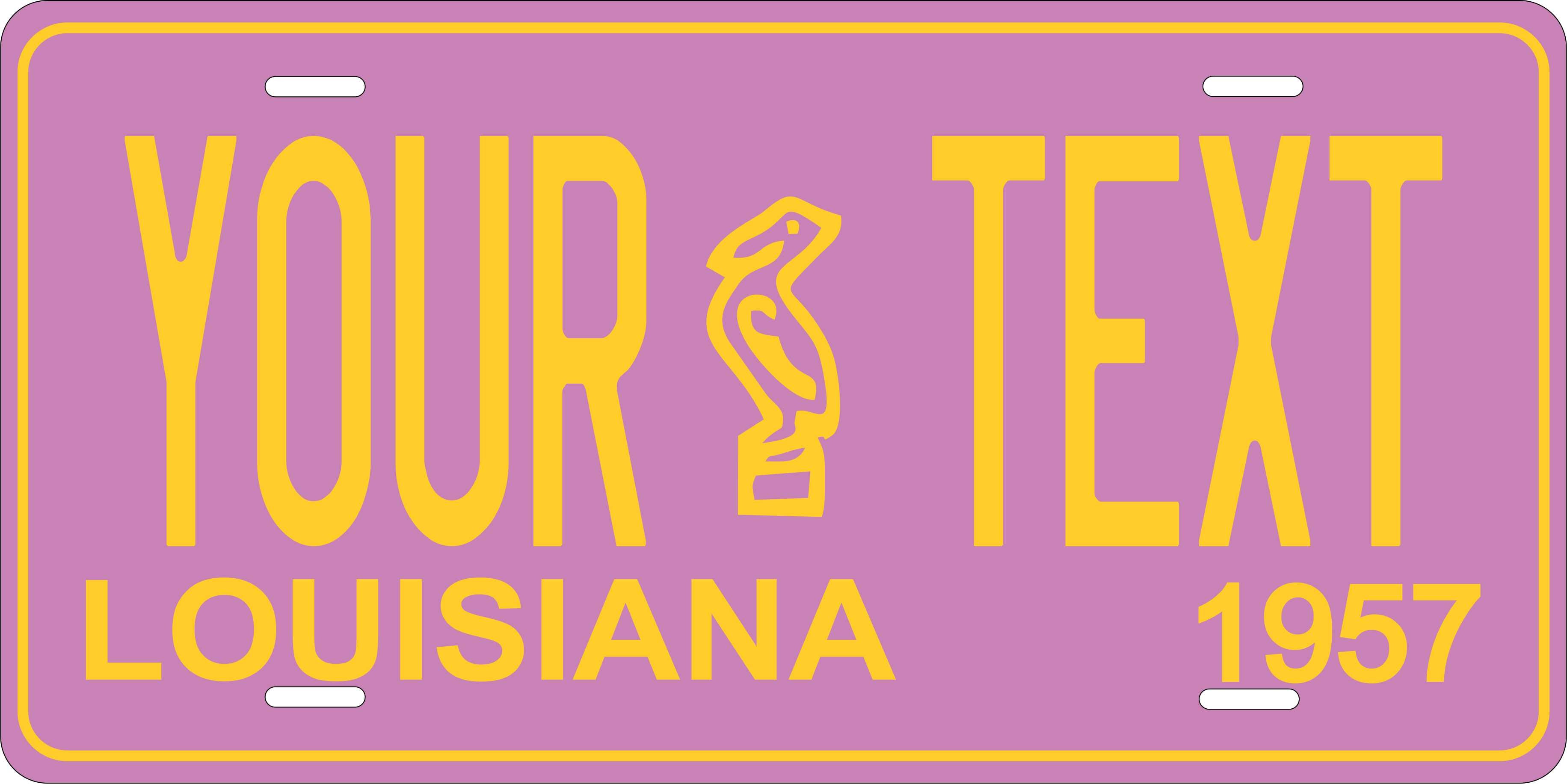 Louisiana 1957  License Plate Personalized Novelty Fun Car Bike Motorcycle