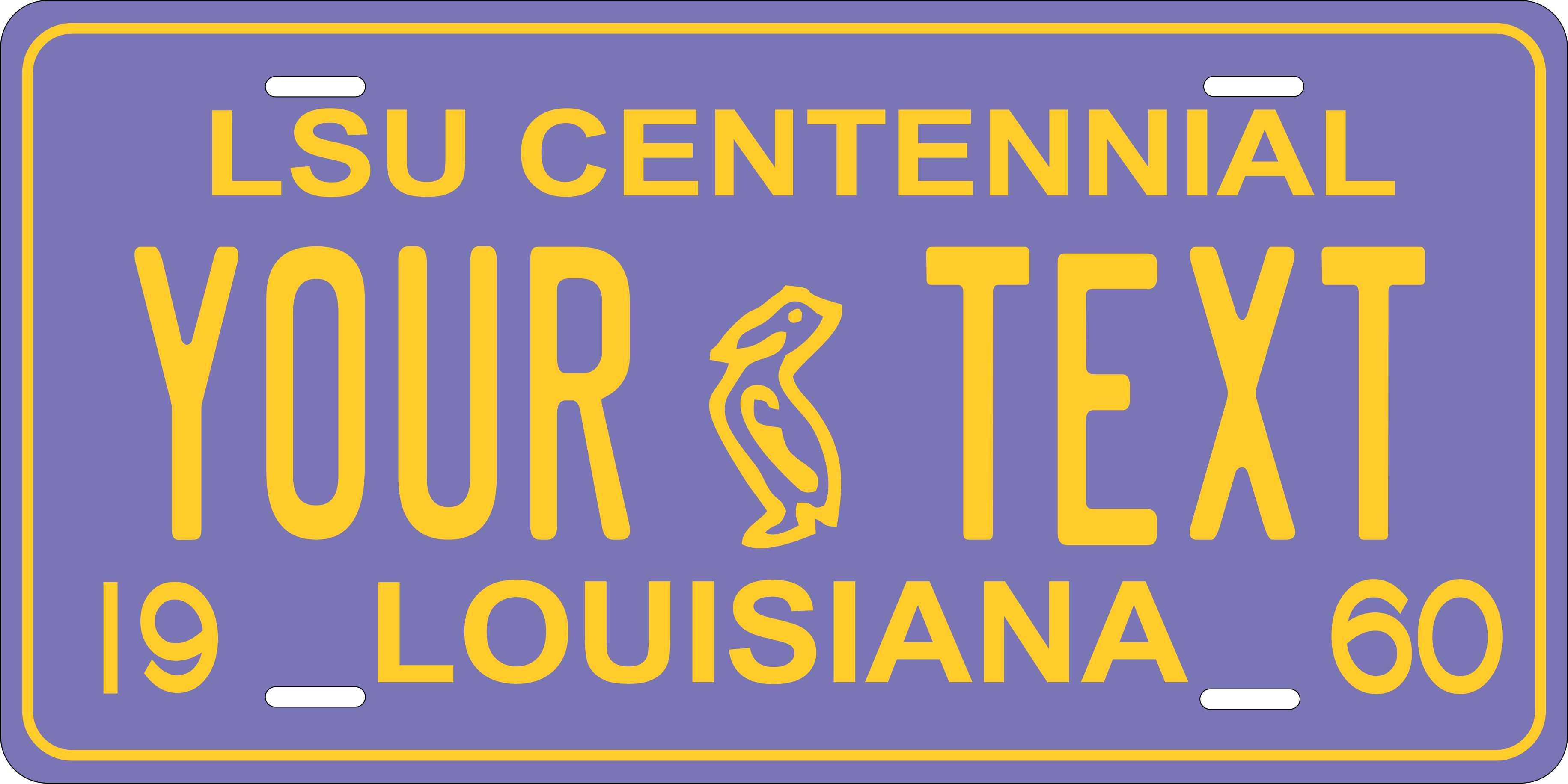 Louisiana 1960  License Plate Personalized Novelty Fun Car Bike Motorcycle
