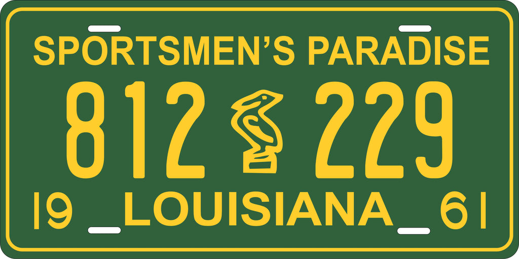 Louisiana 1961  License Plate Personalized Novelty Fun Car Bike Motorcycle