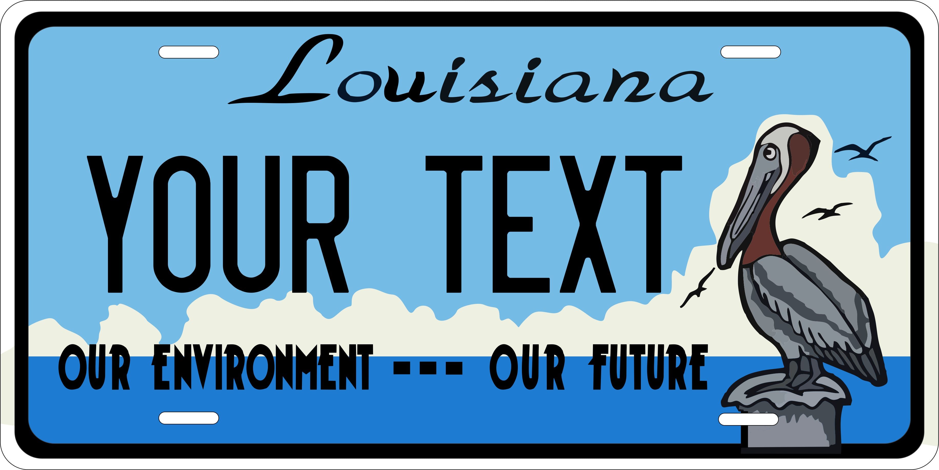 Louisiana Environment License Plate Personalized Novelty Fun Car Bike Motorcycle