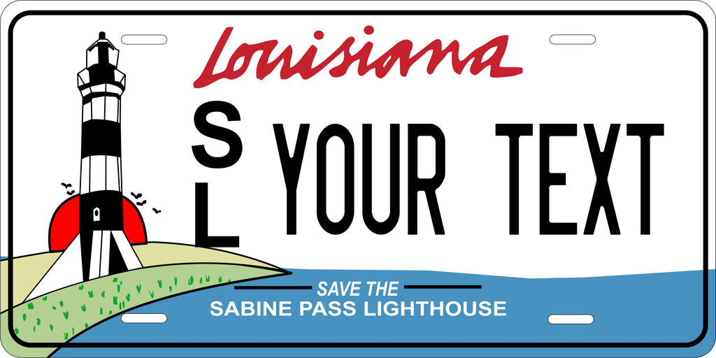 Louisiana Sabine Lighthouse License Plate Personalized Novelty Fun Car Bike Motorcycle