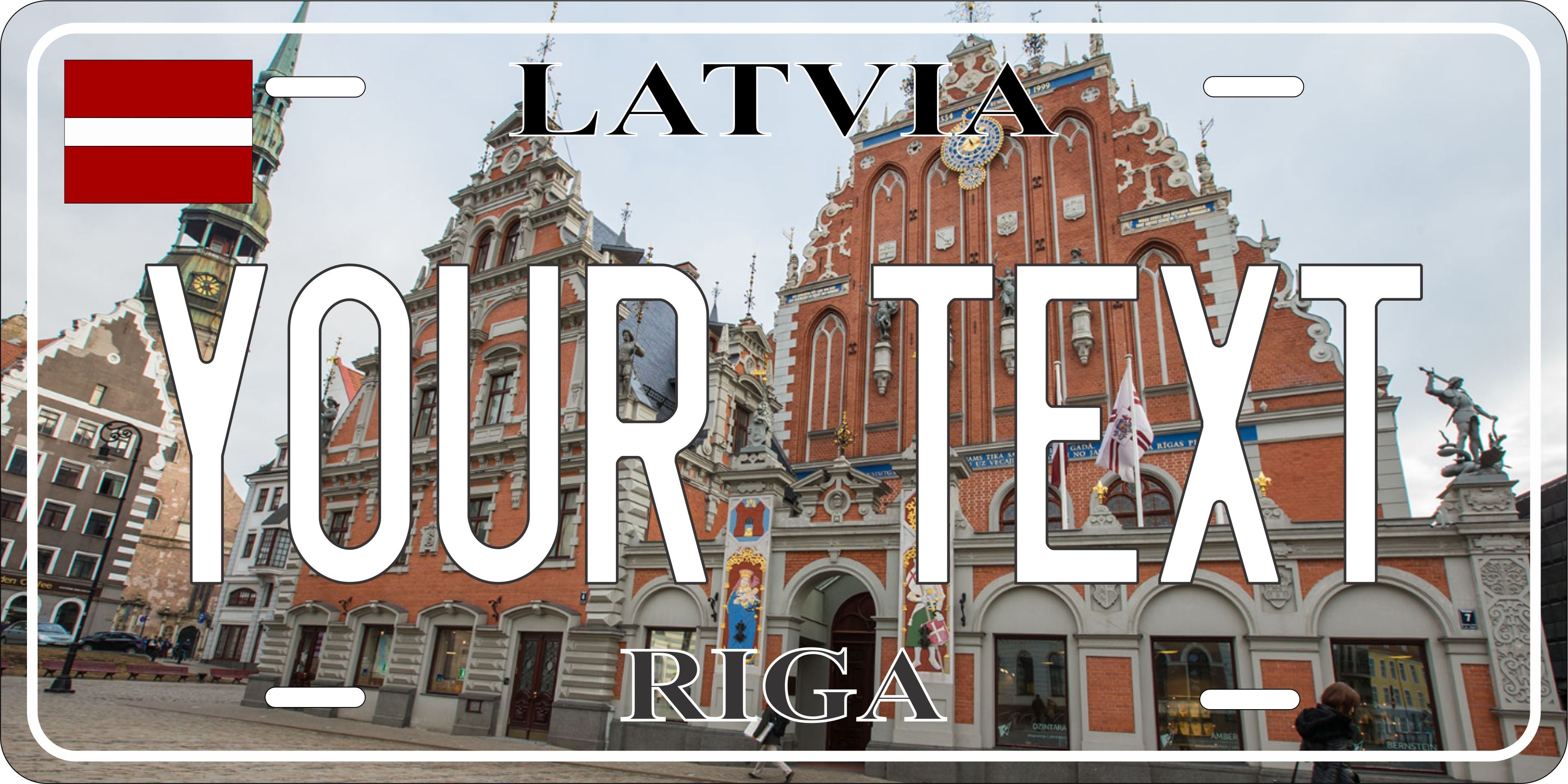 Riga Latvia City License Plate personalized Novelty Fun Car Bike Motorcycle