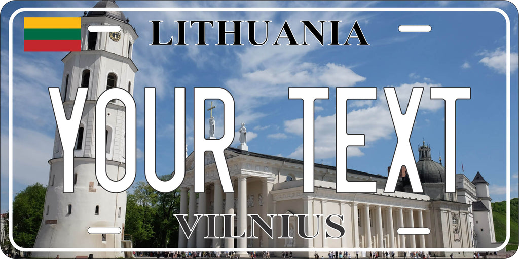 Vilnius  Lithuania  city License Plate personalized Novelty Fun Car Bike Motorcycle