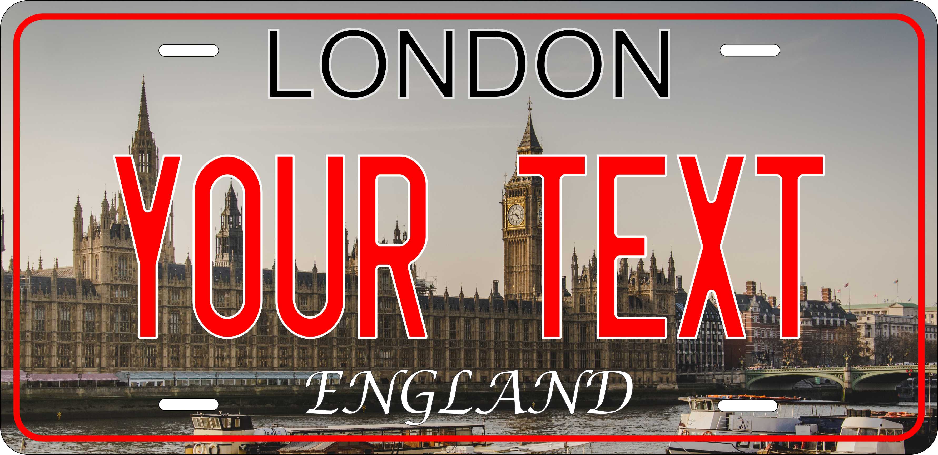 London UK ver3 city License Plate personalized Novelty Fun Car Bike Motorcycle