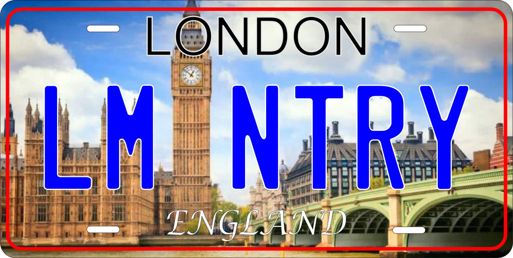 London UK city License Plate personalized Novelty Fun Car Bike Motorcycle