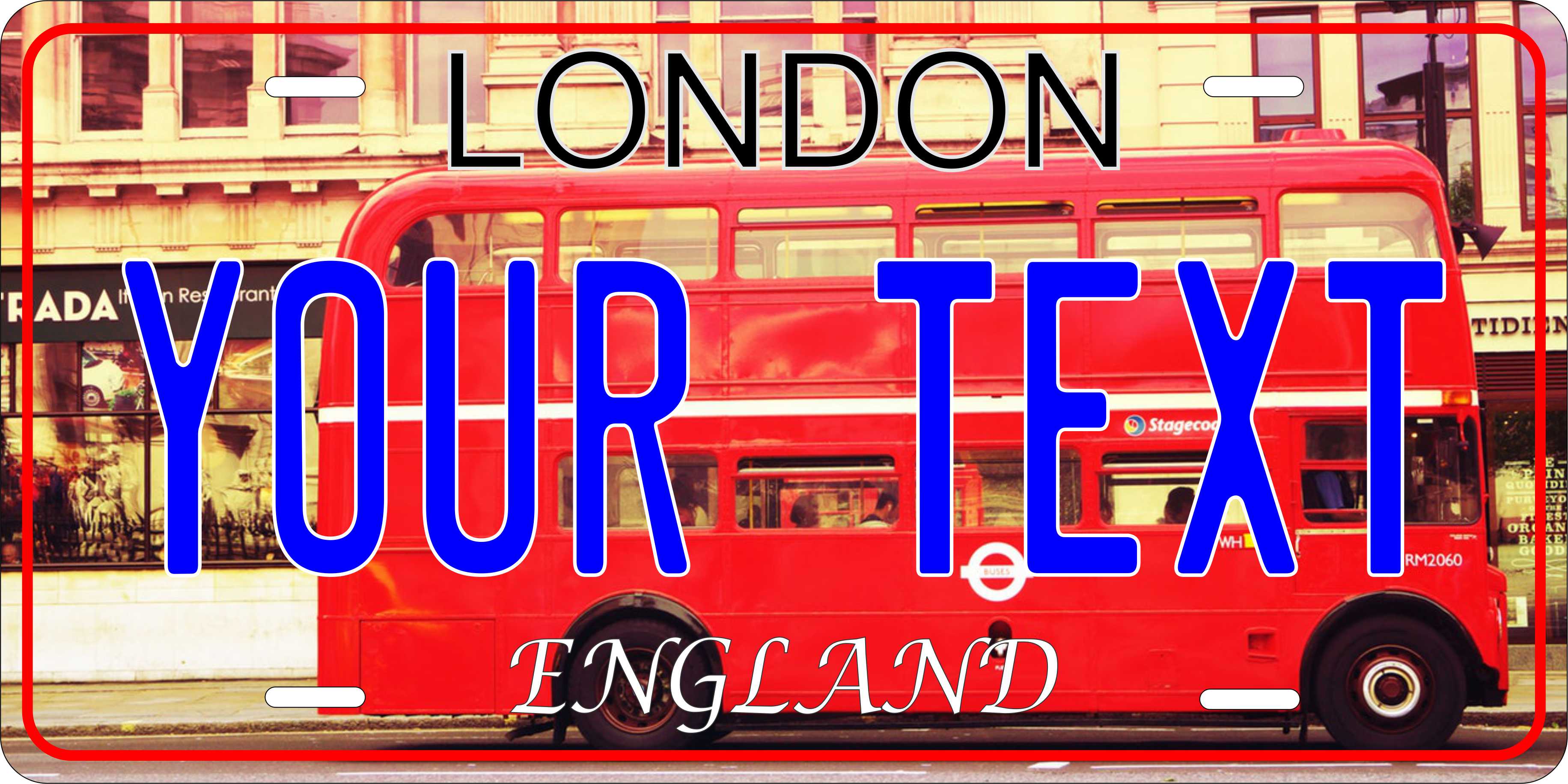 London UK ver2 city License Plate personalized Novelty Fun Car Bike Motorcycle