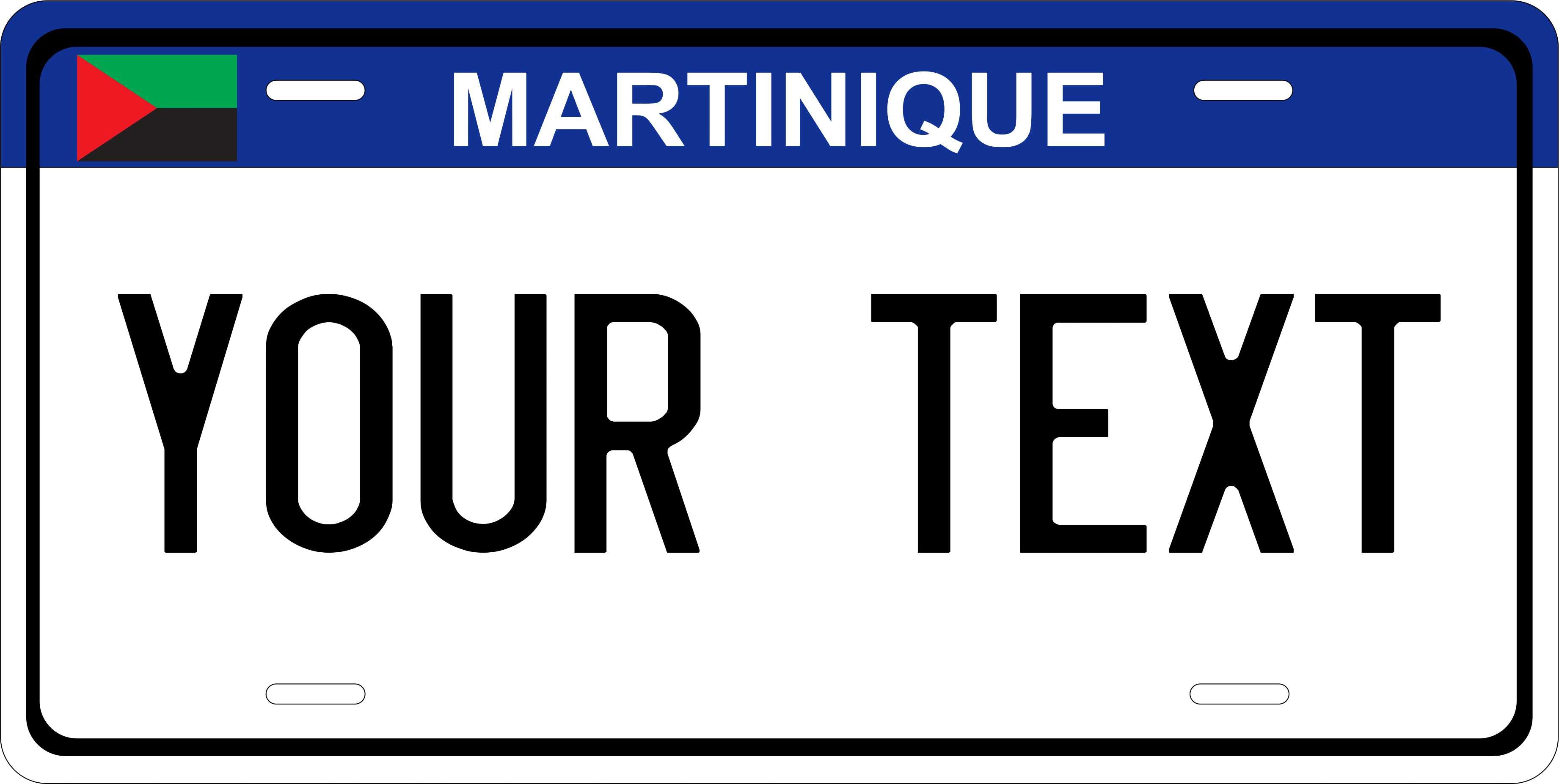 Martinique Blue CARI License Plate Custom Novelty Car Bike Motorcycle
