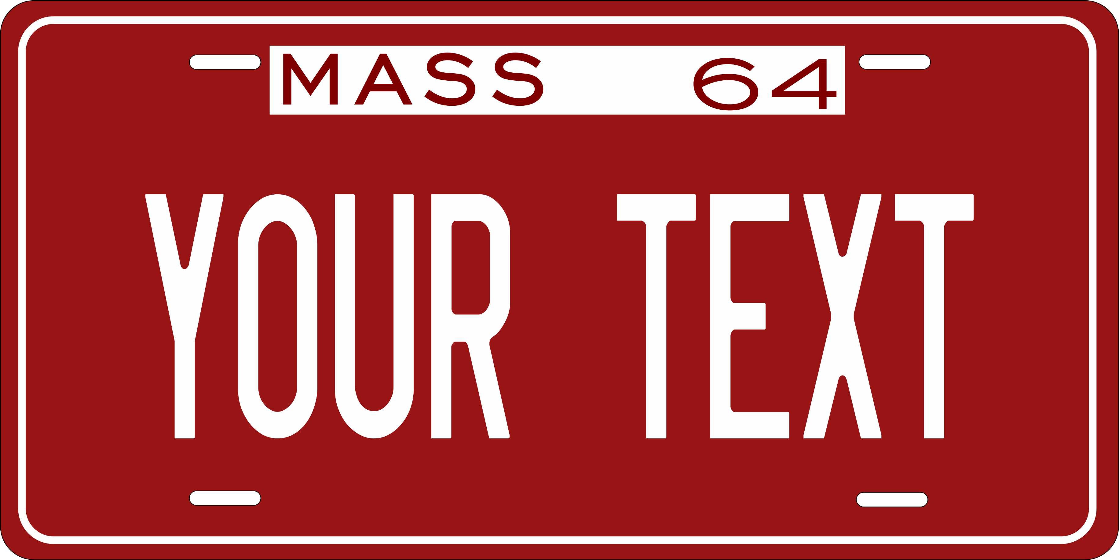 Massachusetts 1964 License Plate Yellow personalized Novelty Fun Car Bike Motorcycle