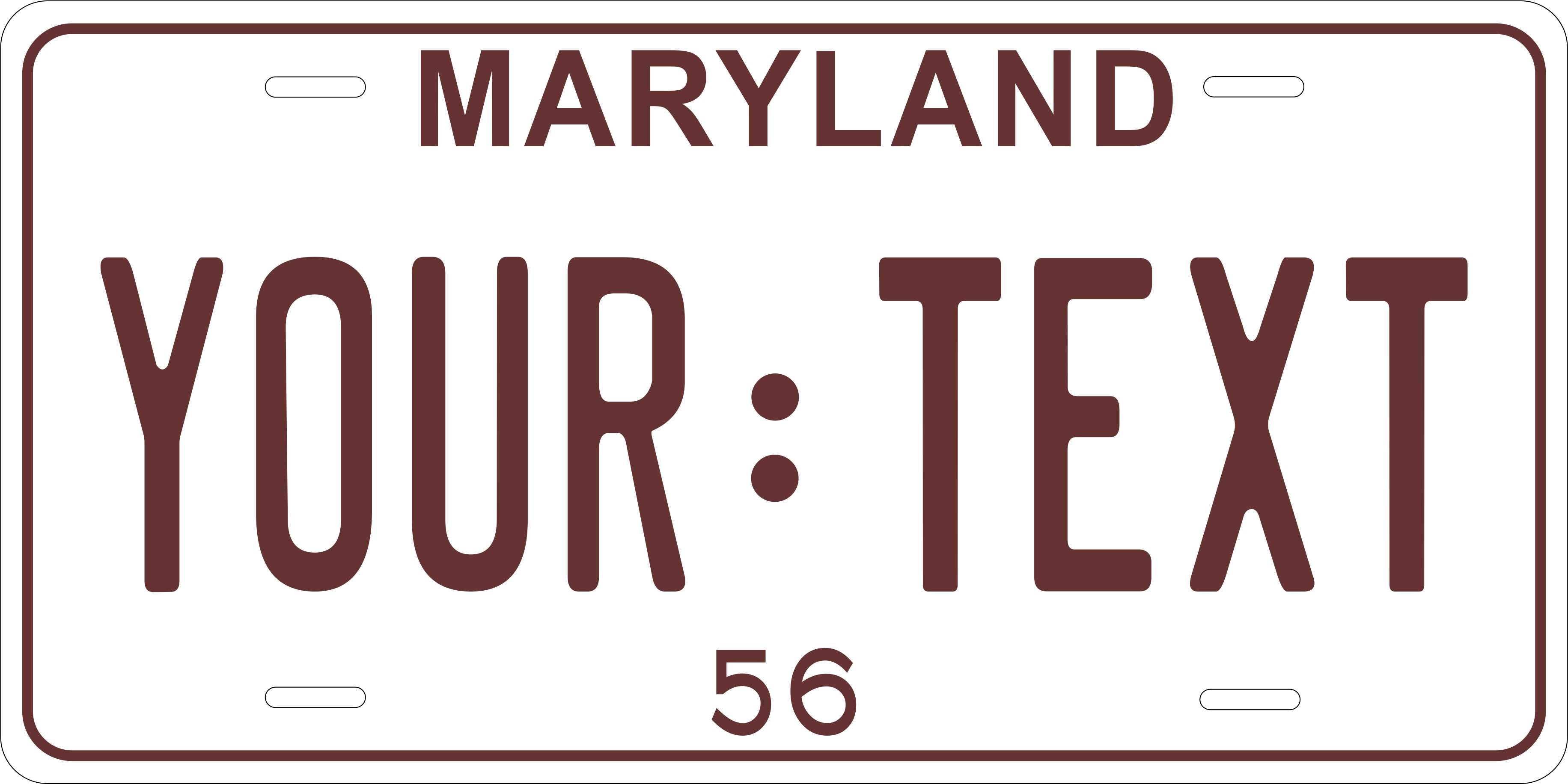 Maryland 1956 License Plate Personalized Novelty Fun Car Bike Motorcycle