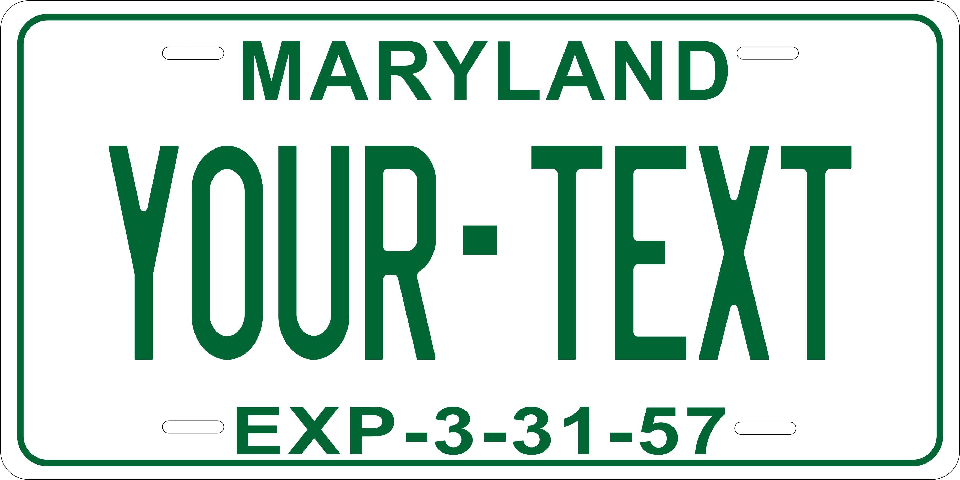 Maryland 1957 License Plate Personalized Novelty Fun Car Bike Motorcycle