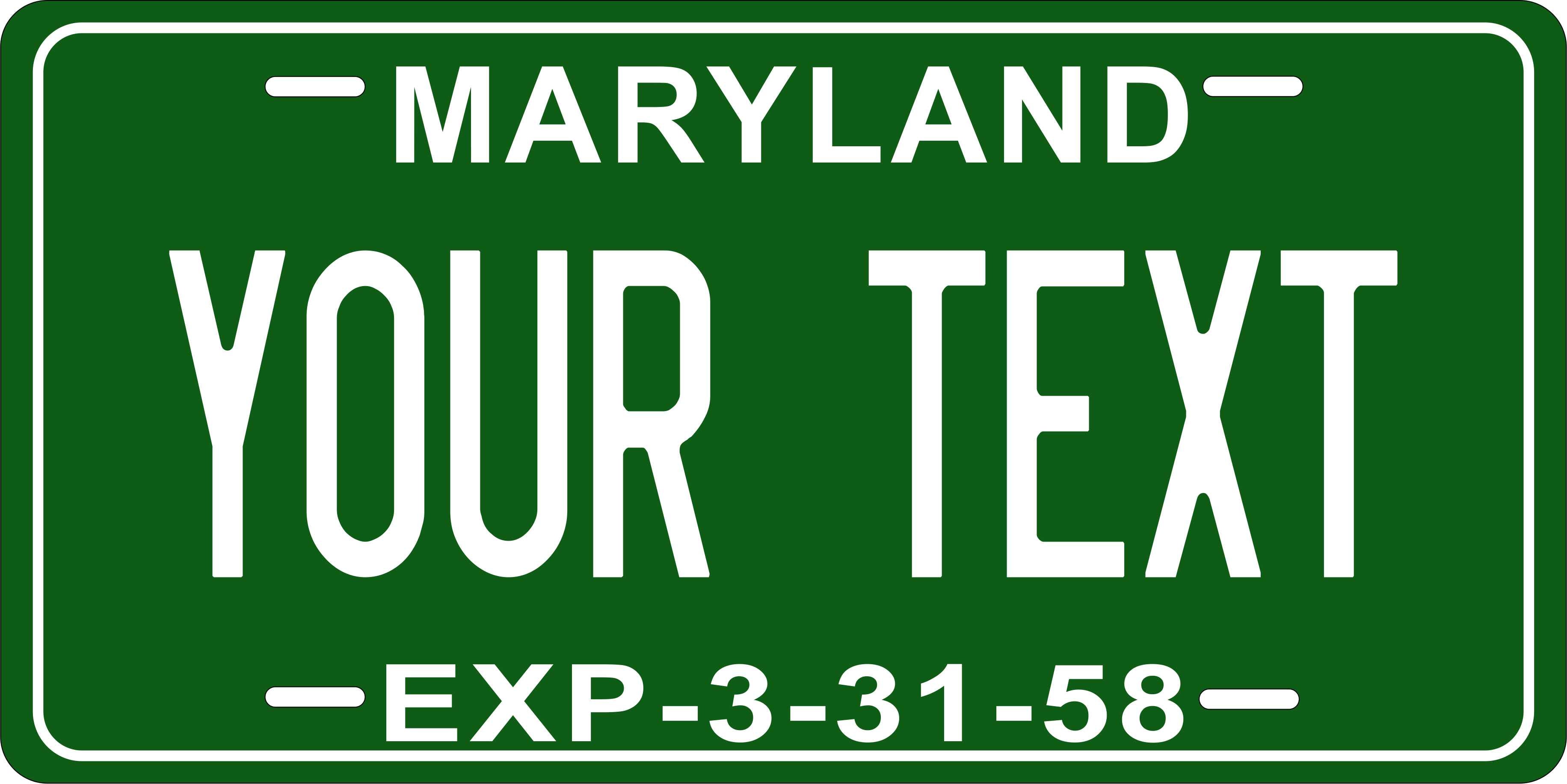 Maryland 1958 License Plate Personalized Novelty Fun Car Bike Motorcycle