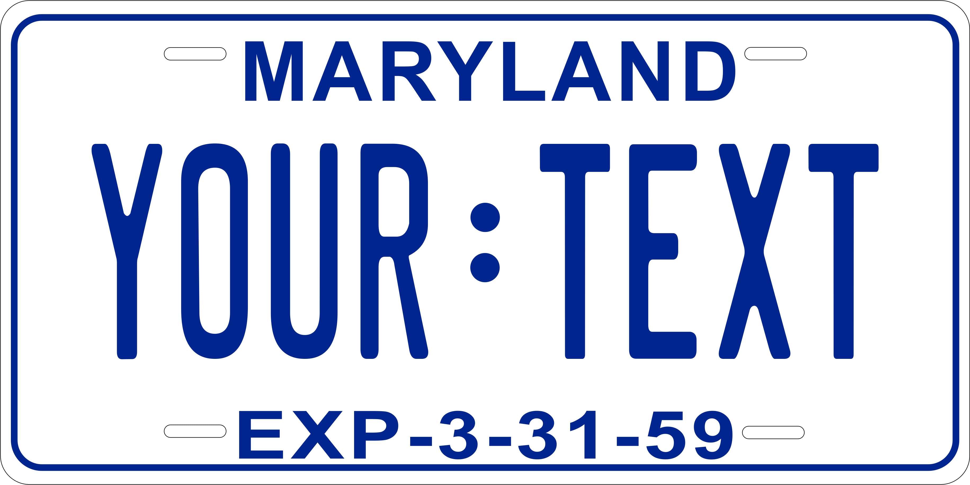 Maryland 1959 License Plate Personalized Novelty Fun Car Bike Motorcycle