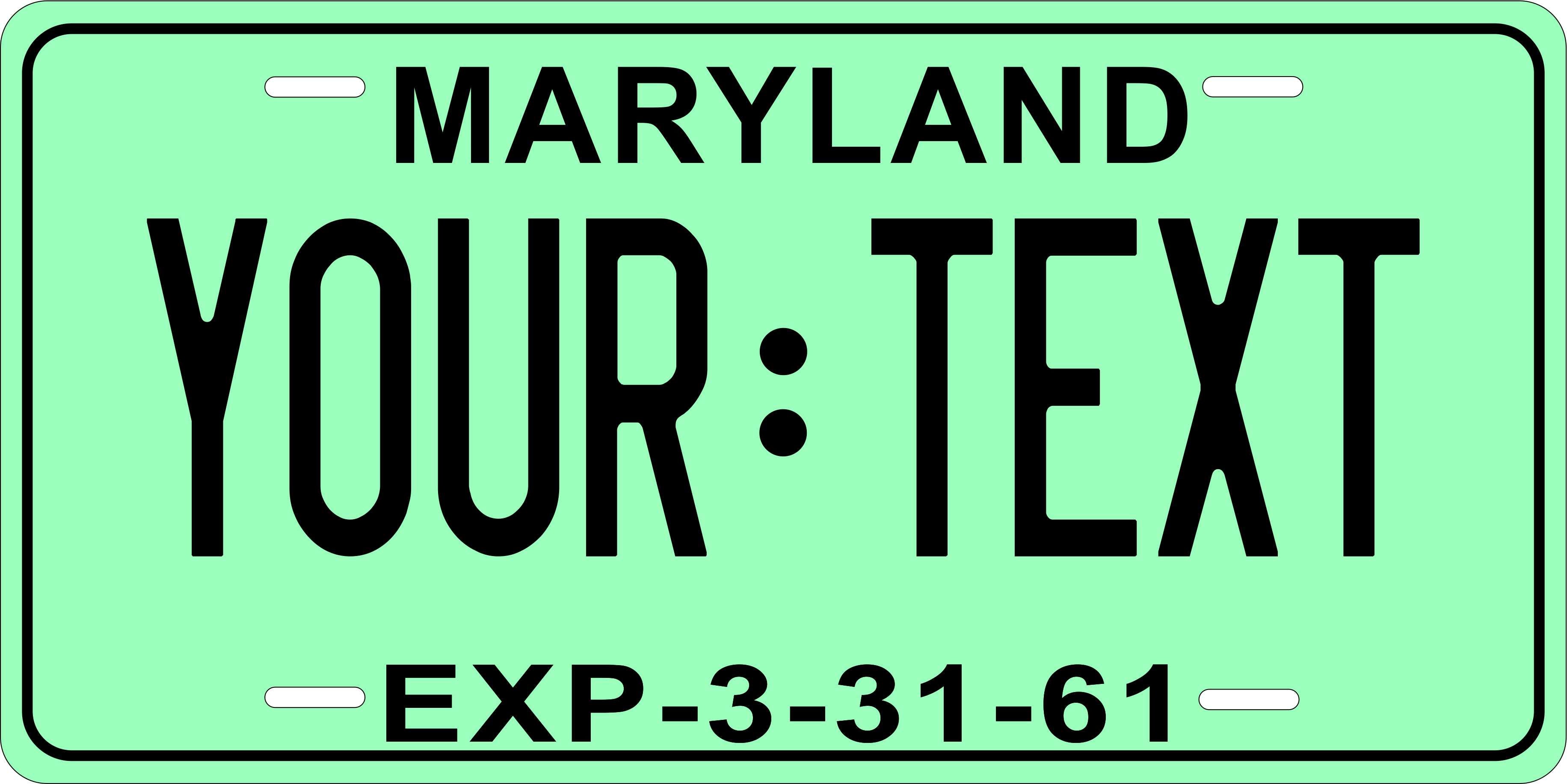Maryland 1961 License Plate Personalized Novelty Fun Car Bike Motorcycle