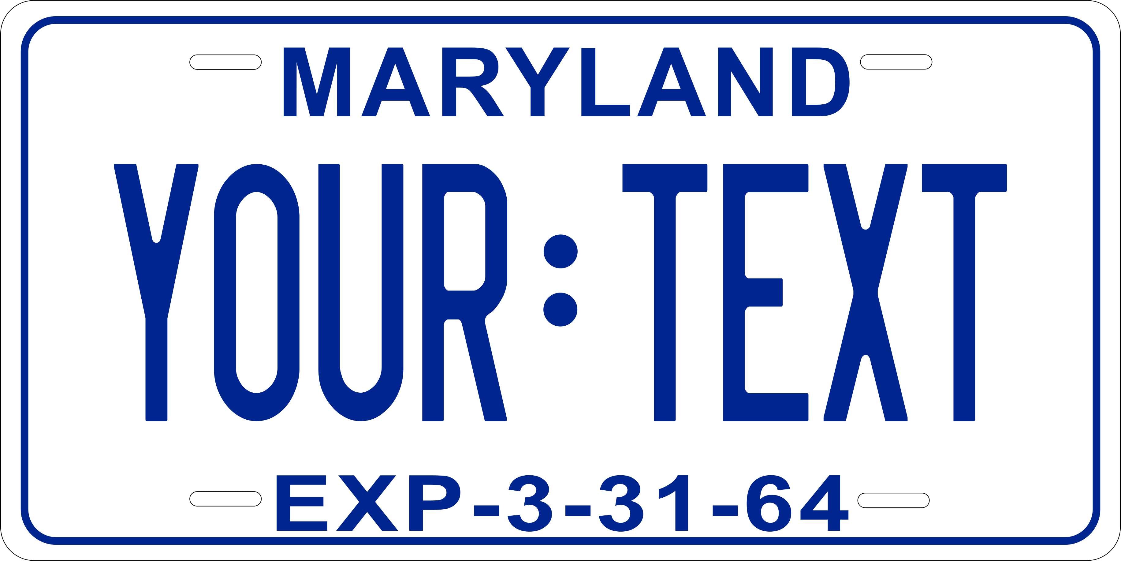 Maryland 1964 License Plate Personalized Novelty Fun Car Bike Motorcycle