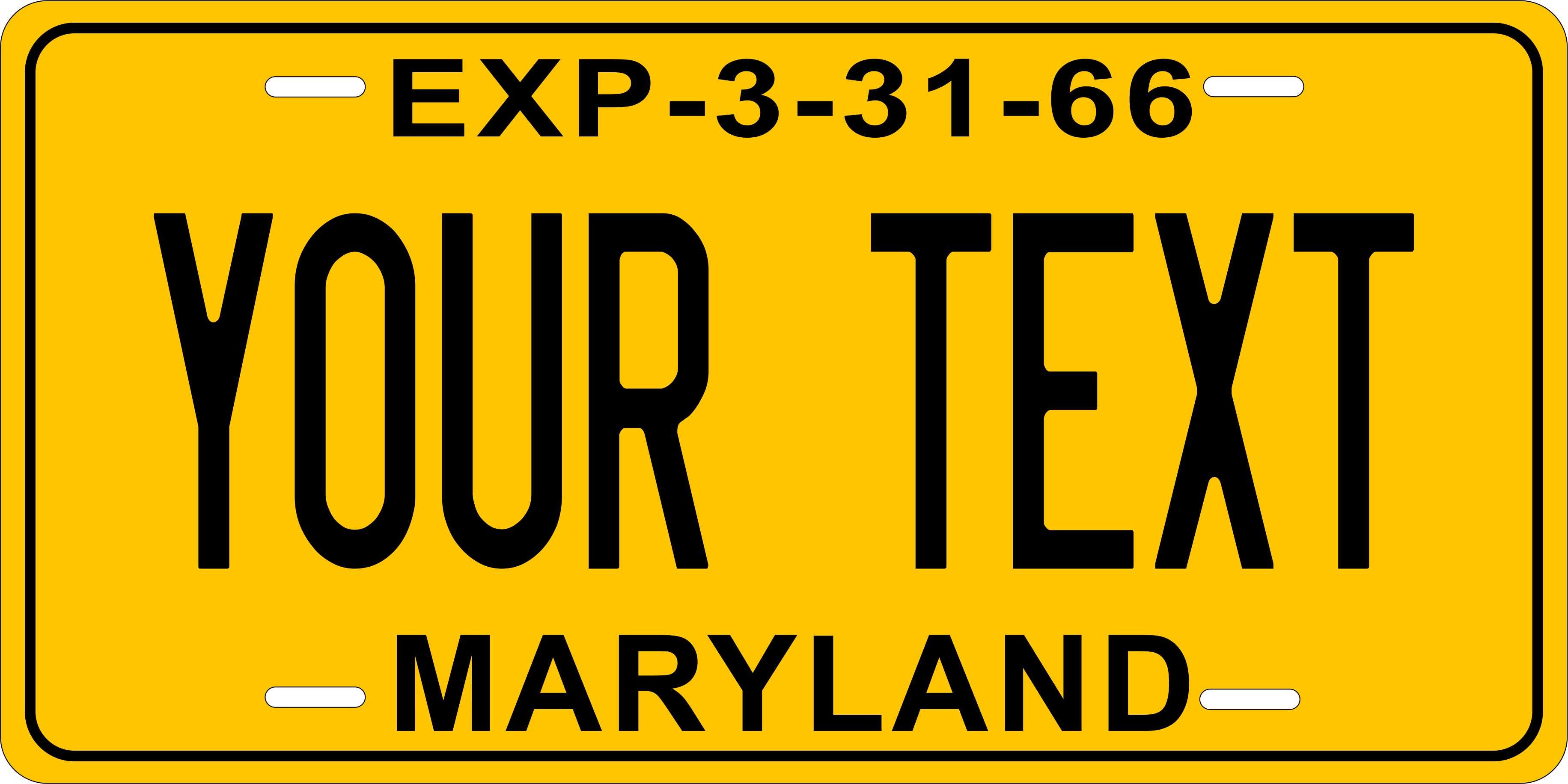 Maryland 1966 License Plate Personalized Novelty Fun Car Bike Motorcycle
