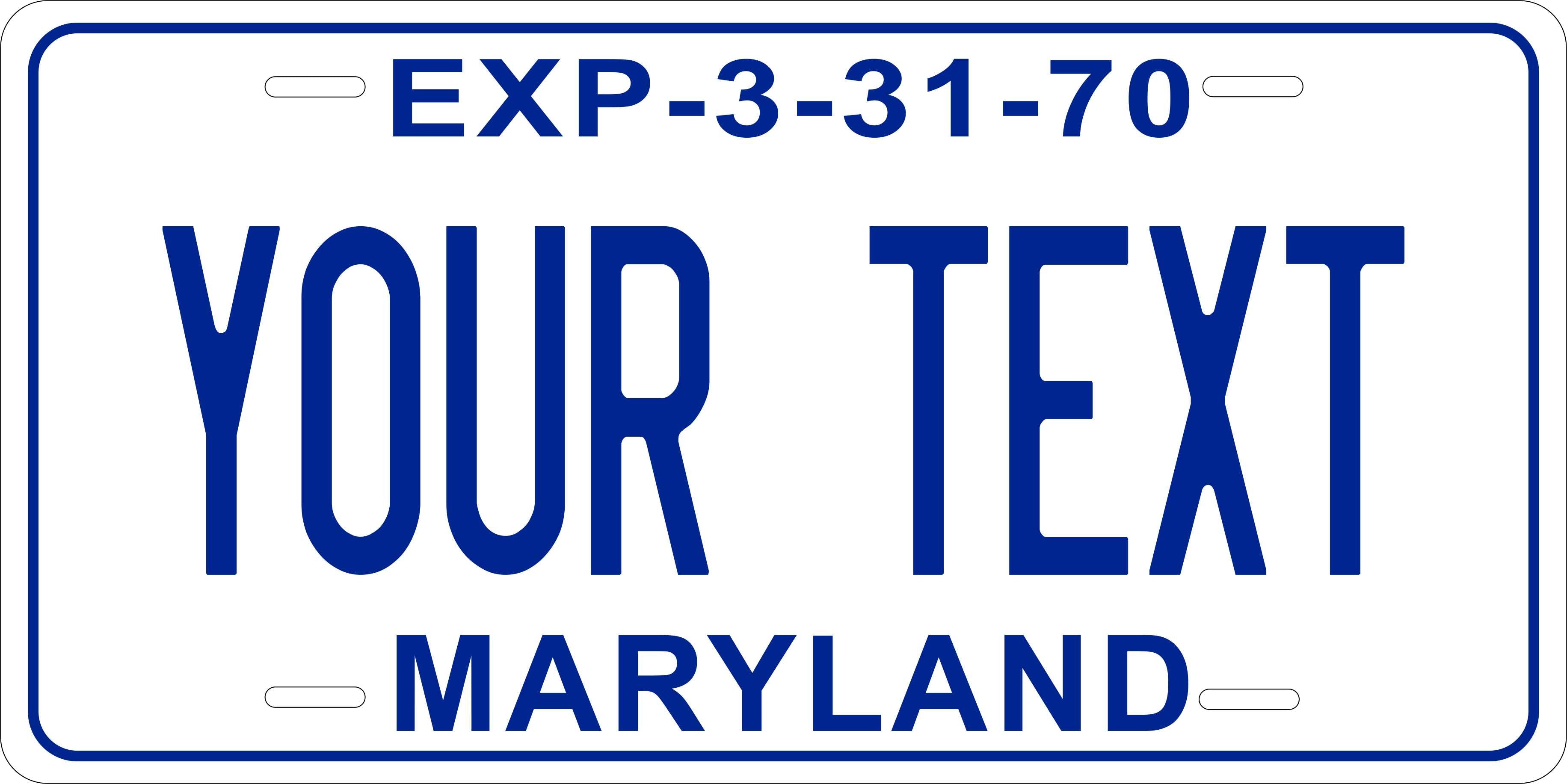 Maryland 1970 License Plate Personalized Novelty Fun Car Bike Motorcycle