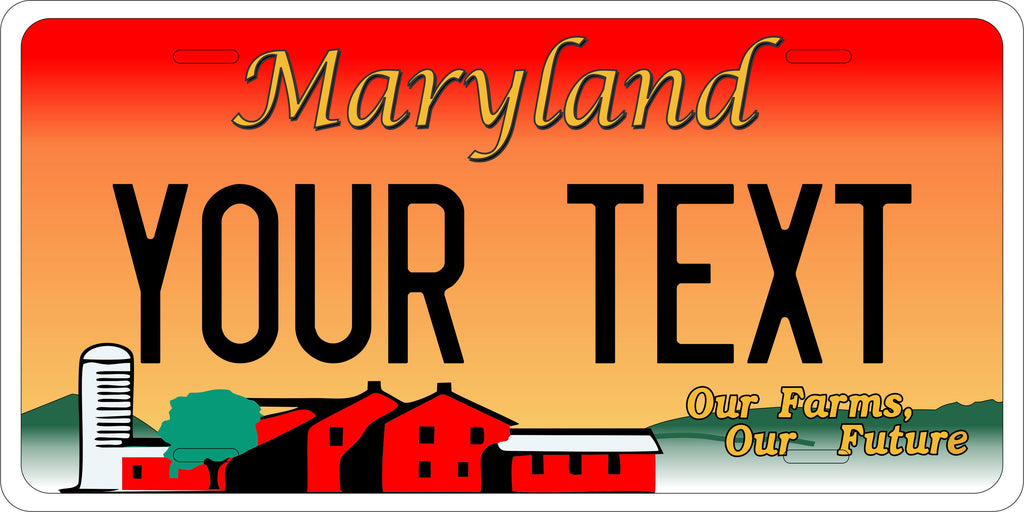 Maryland Farm License Plate Personalized Novelty Fun Car Bike Motorcycle