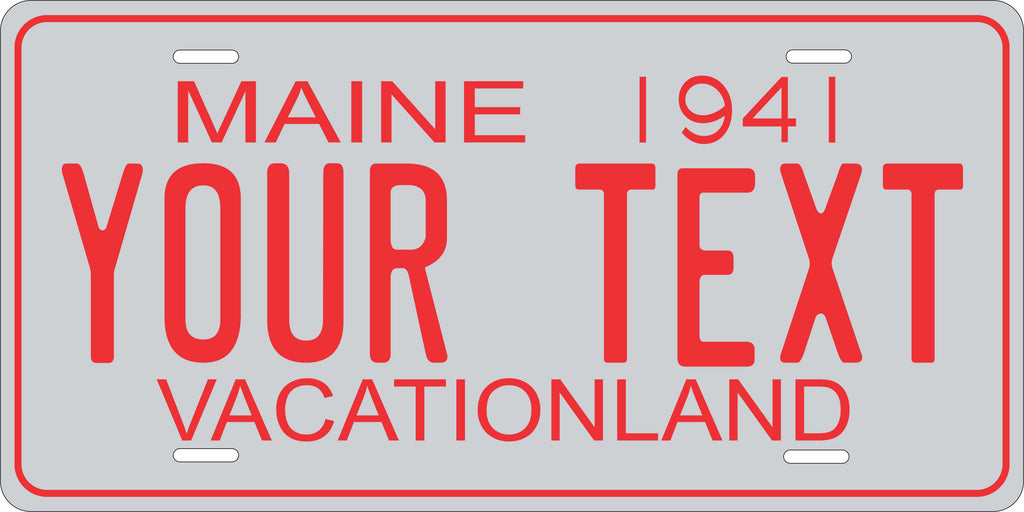 Maine 1941 License Plate Yellow personalized Novelty Fun Car Bike Motorcycle