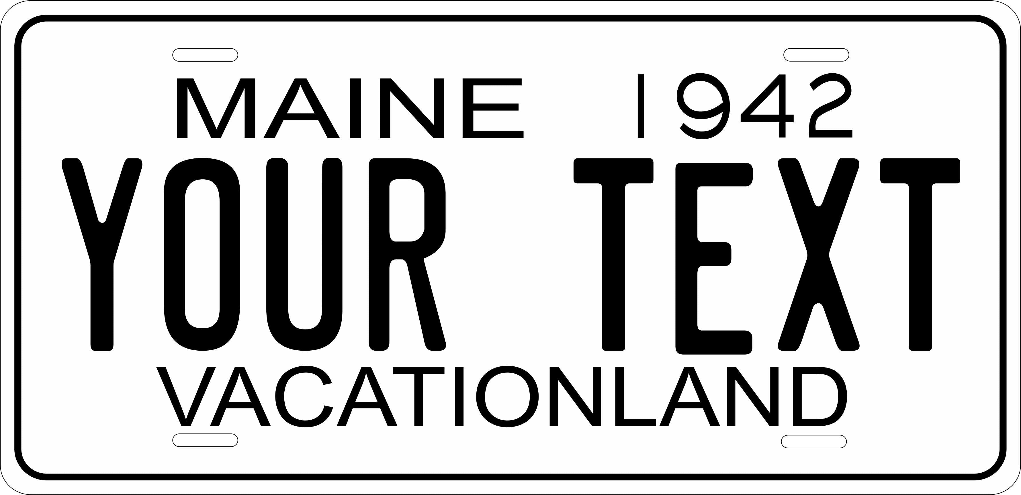 Maine 1942 License Plate Yellow personalized Novelty Fun Car Bike Motorcycle
