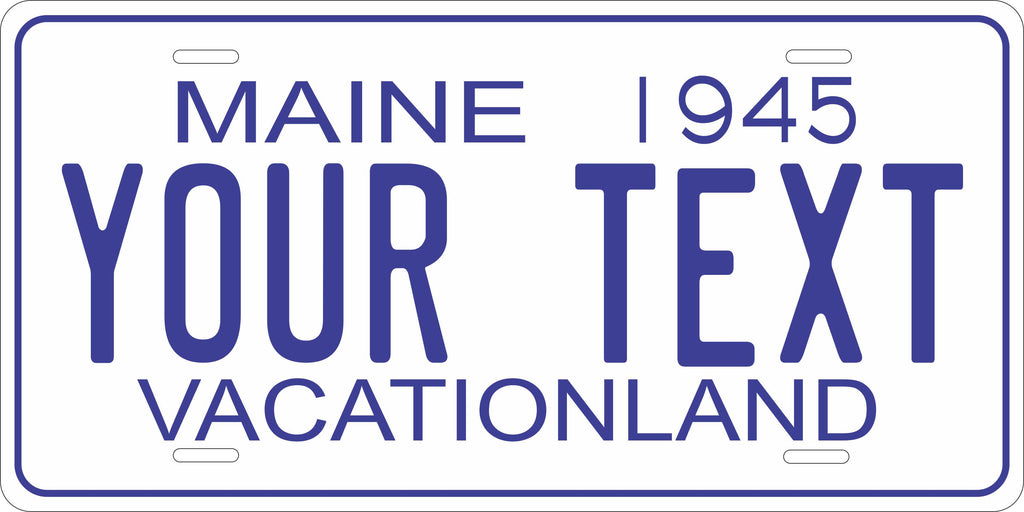 Maine 1945 License Plate Yellow personalized Novelty Fun Car Bike Motorcycle