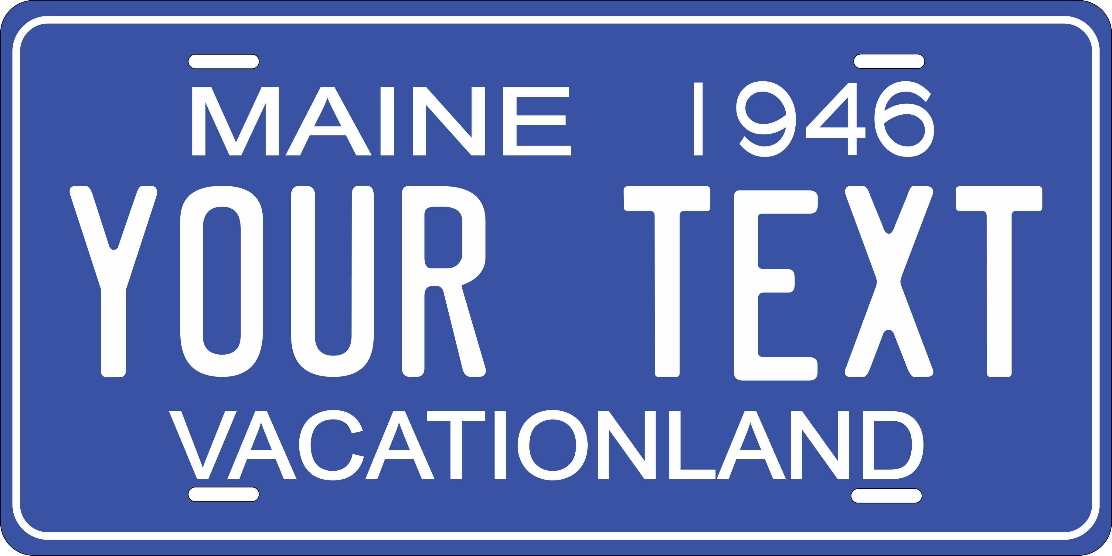 Maine 1946 License Plate Yellow personalized Novelty Fun Car Bike Motorcycle