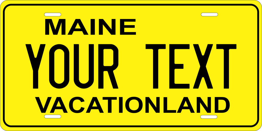 Maine 1968-73 License Plate Yellow personalized Novelty Fun Car Bike Motorcycle