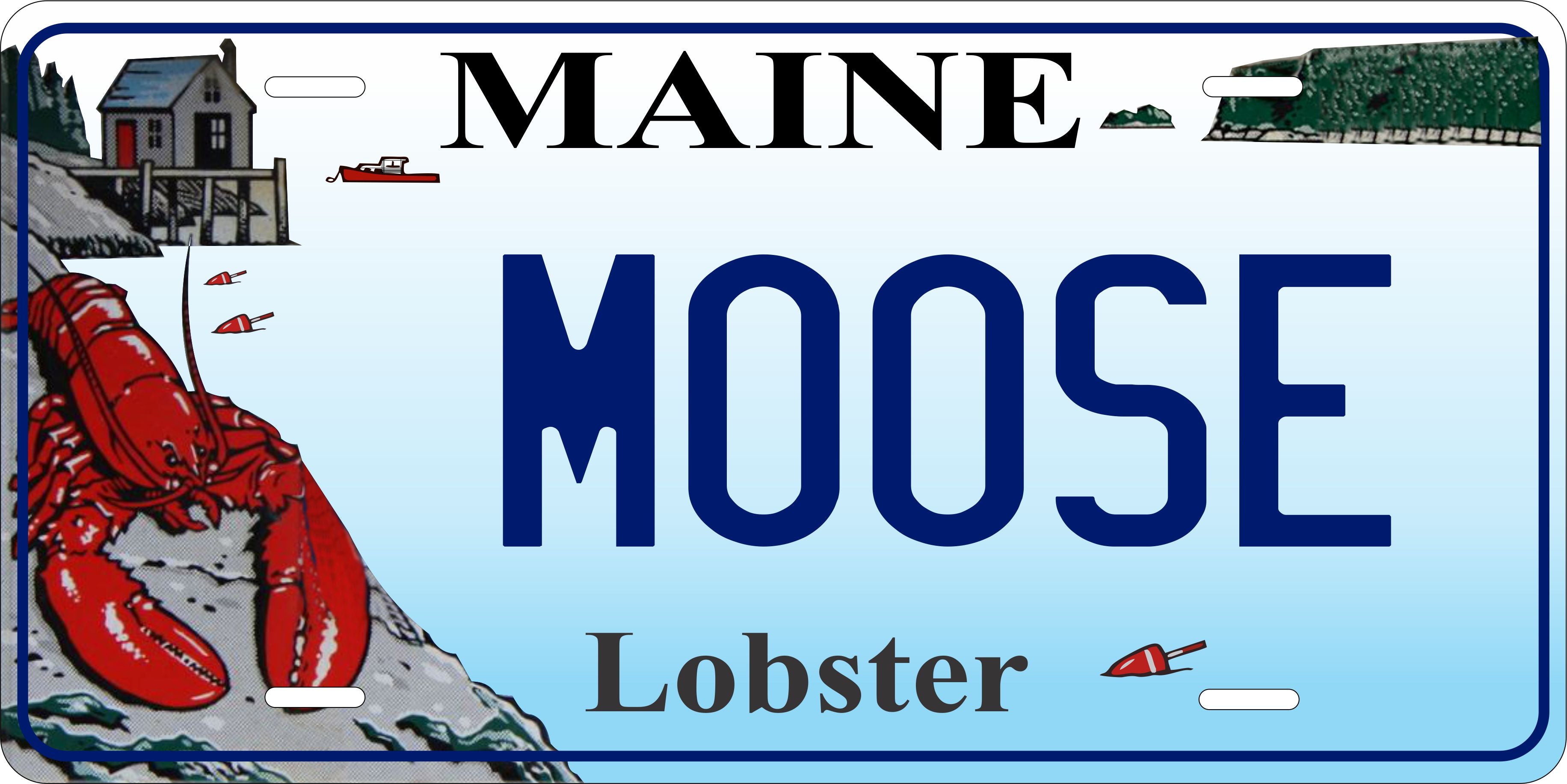 Maine  Lobster License Plate Personalized Novelty Fun Car Bike Motorcycle