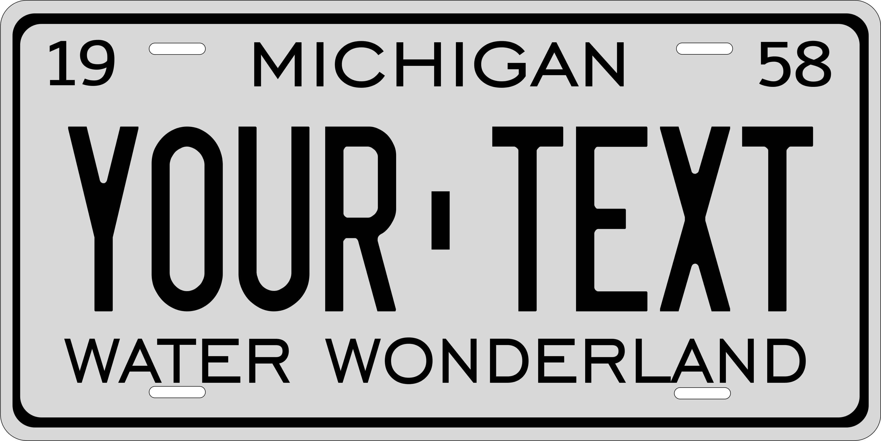Michigan 1958 License Plate Personalized Novelty Fun Car Bike Motorcycle