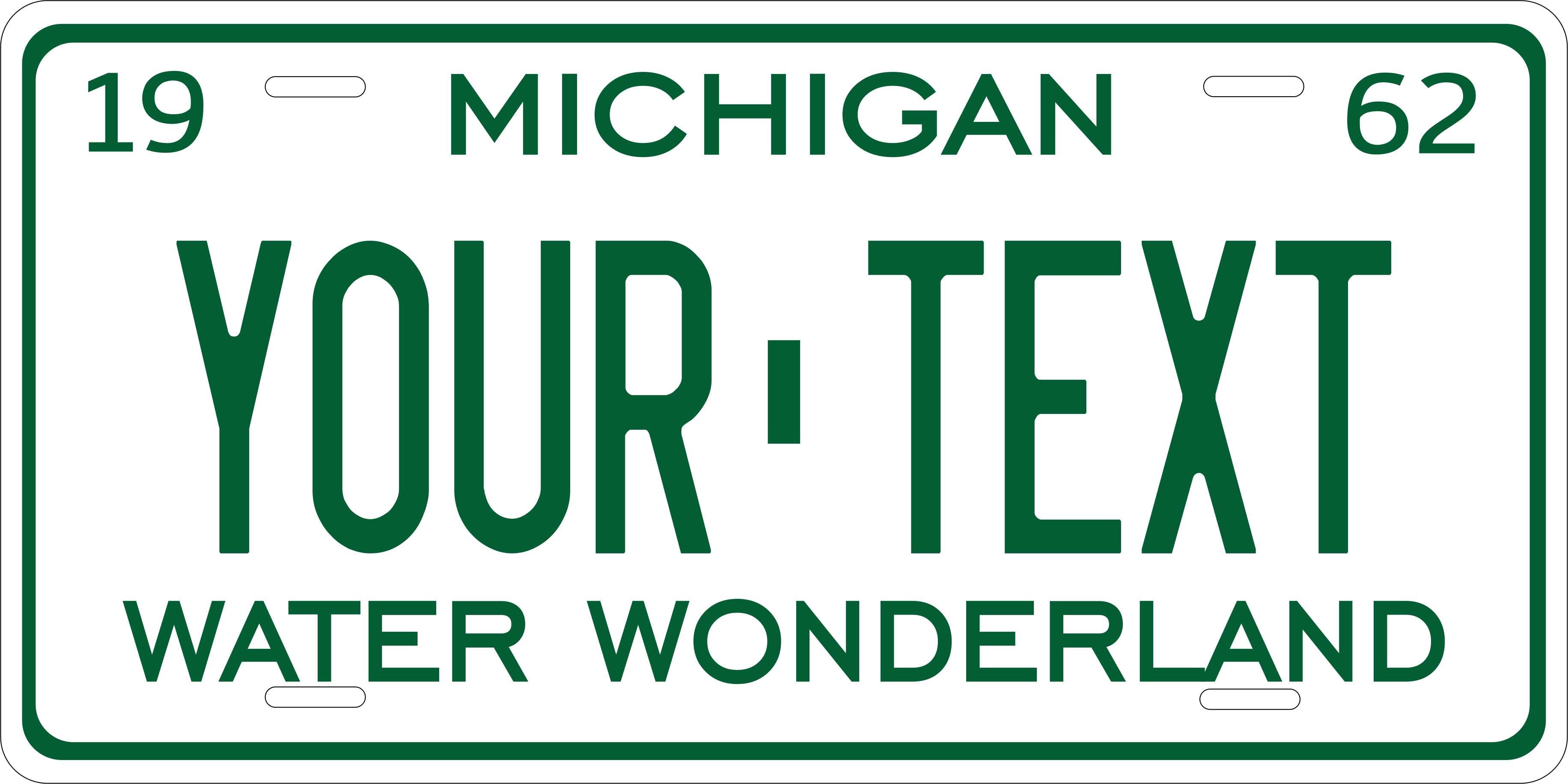 Michigan 1962 License Plate Personalized Novelty Fun Car Bike Motorcycle