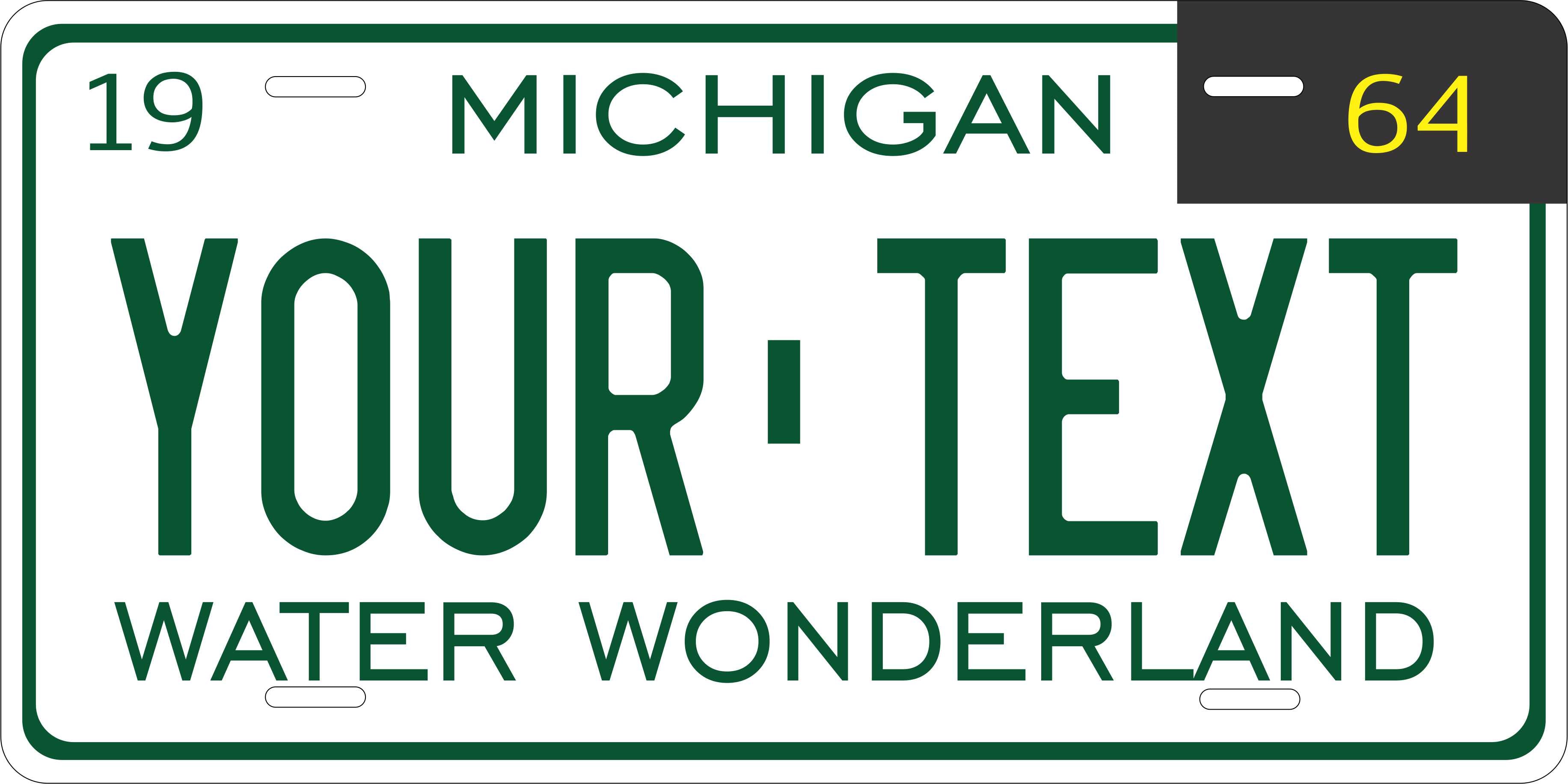 Michigan 1964 License Plate Personalized Novelty Fun Car Bike Motorcycle