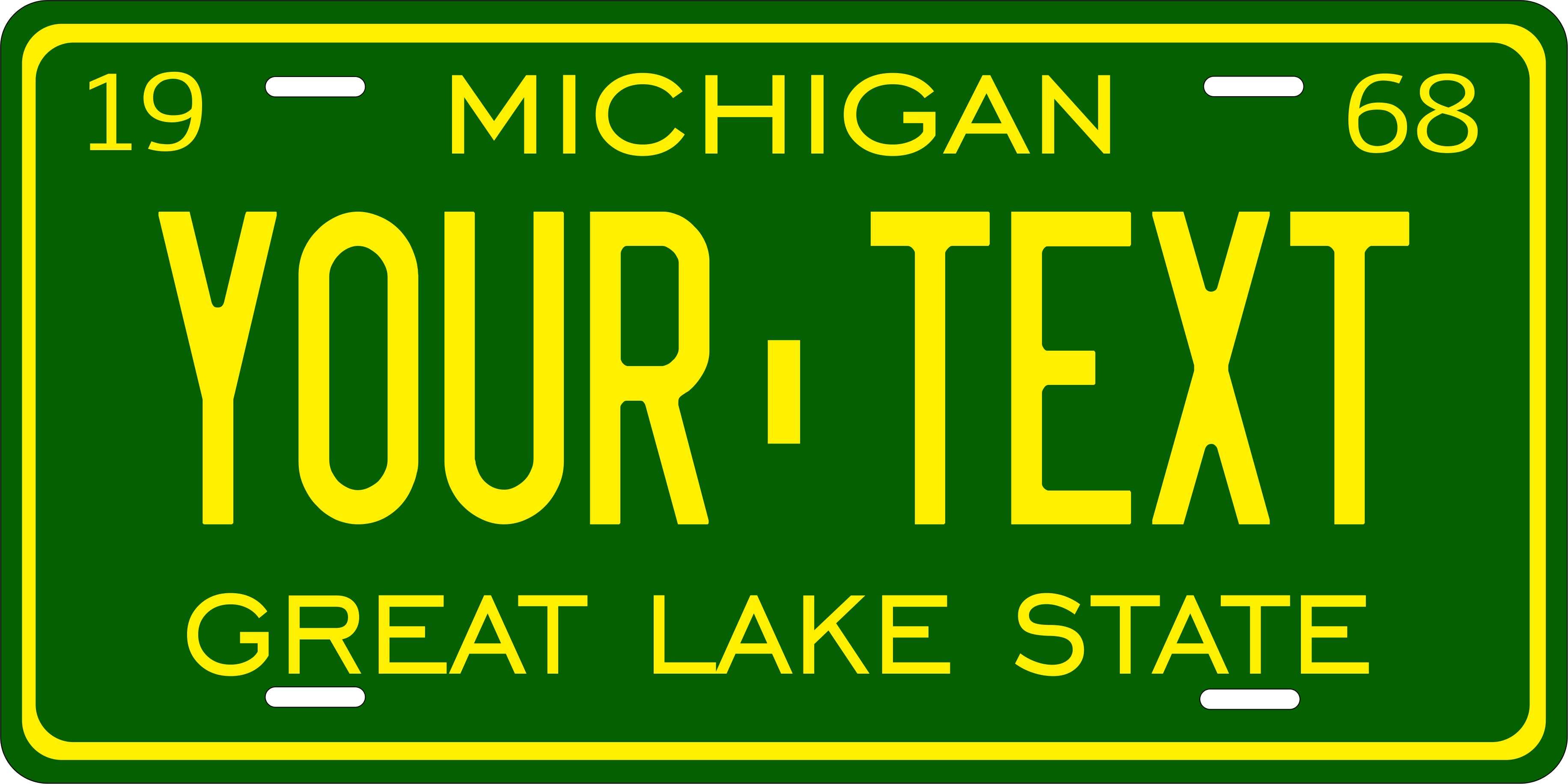 Michigan 1968 License Plate Personalized Novelty Fun Car Bike Motorcycle