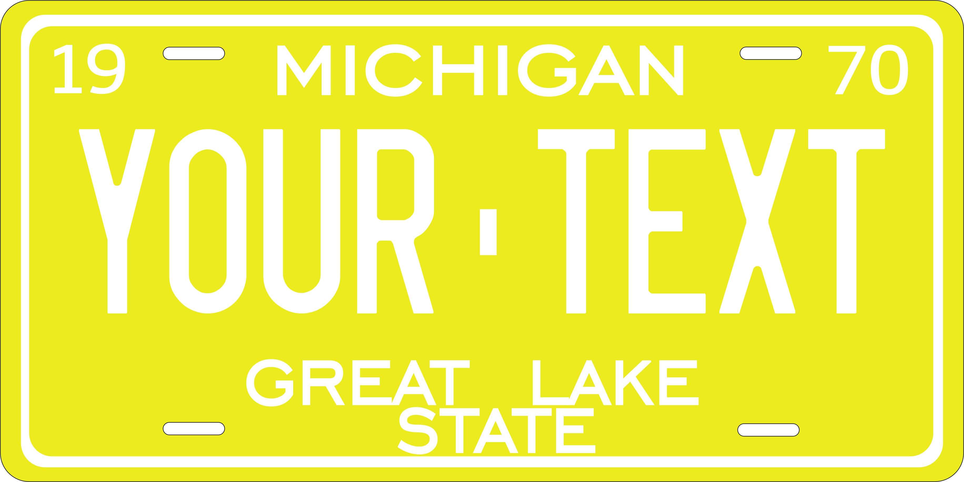Michigan 1970 License Plate Personalized Novelty Fun Car Bike Motorcycle