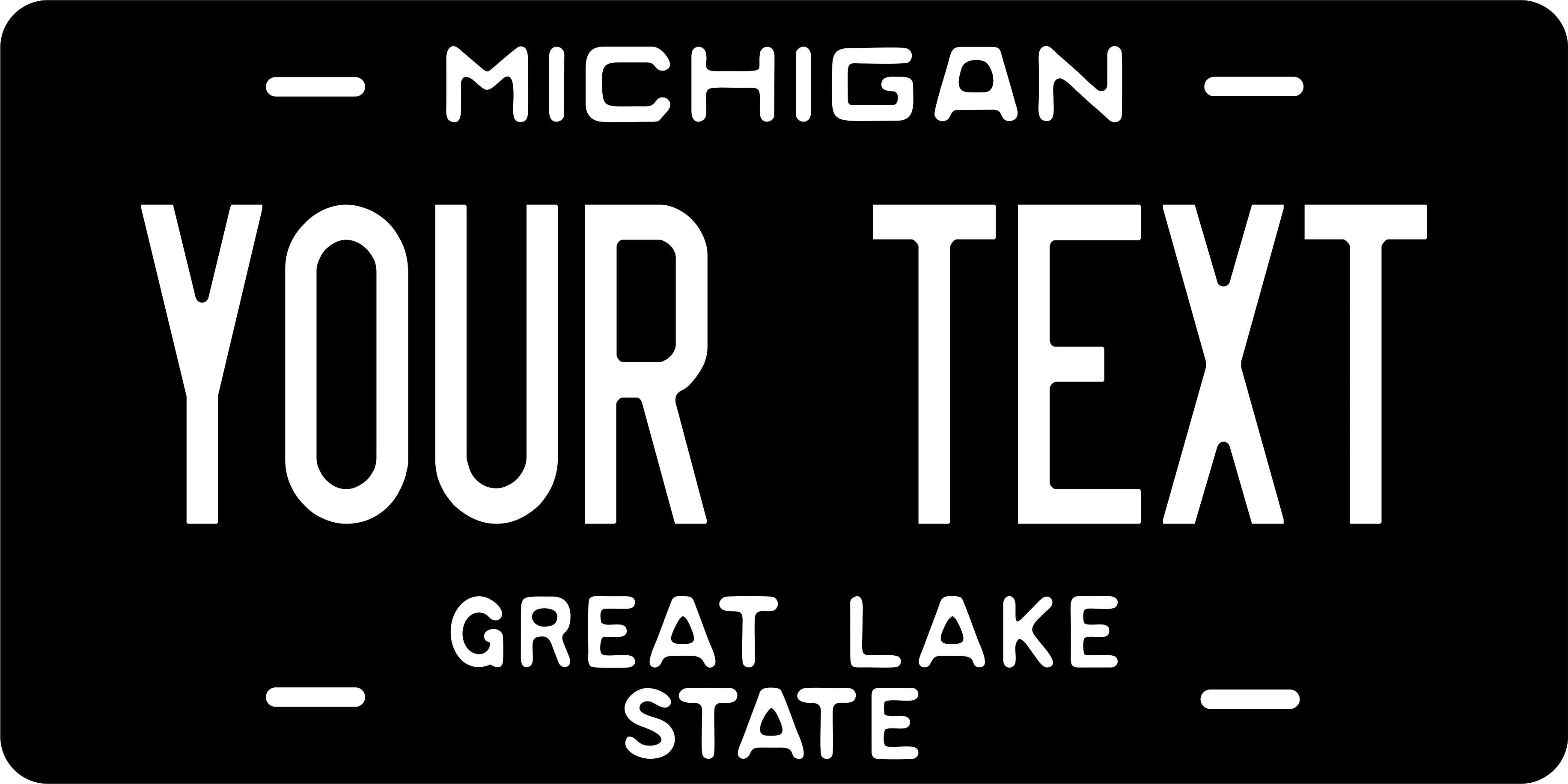 Michigan Blackout License Plate Personalized Novelty Fun Car Bike Motorcycle