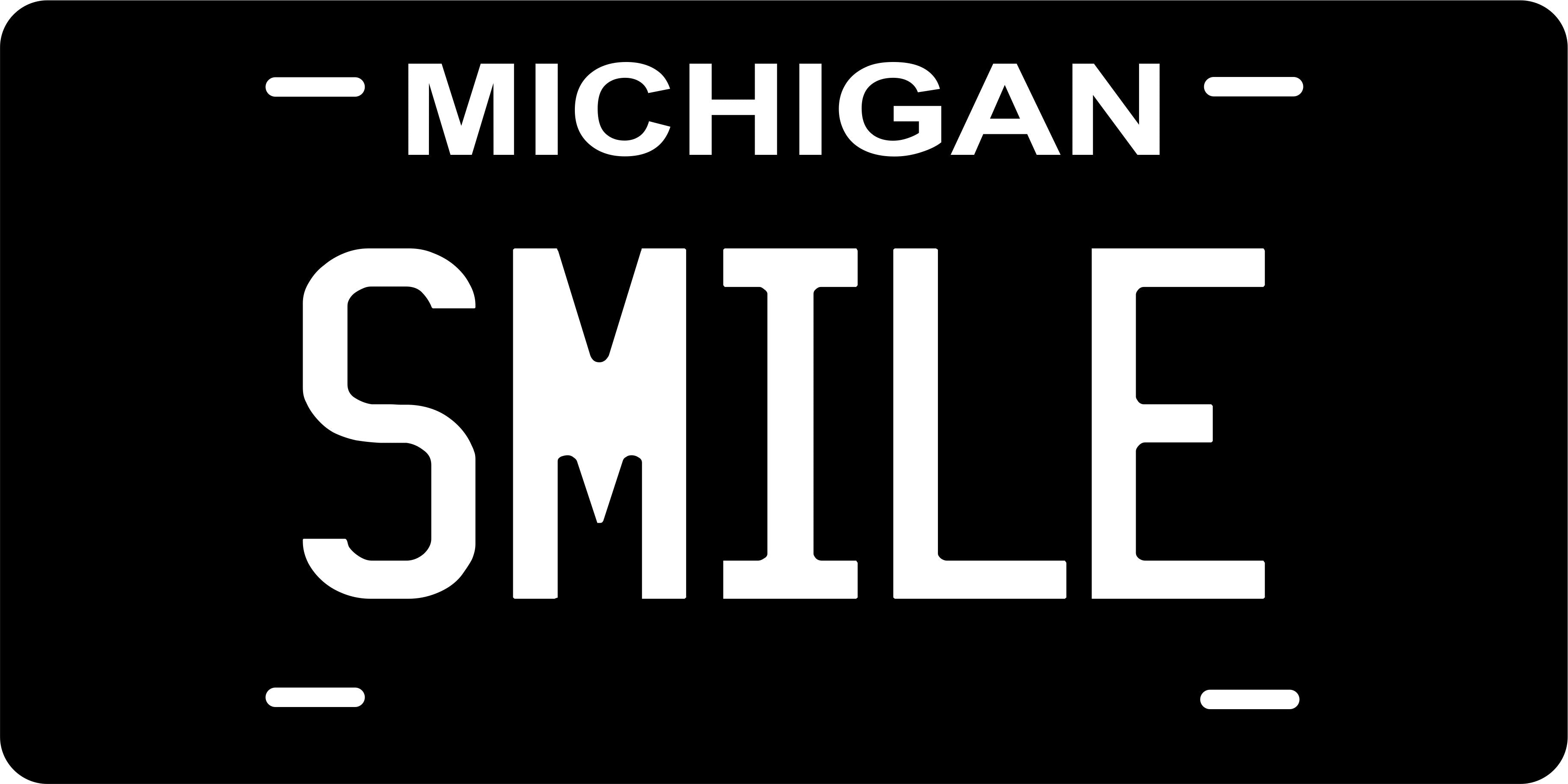 Michigan Black White License Plate Personalized Novelty Fun Car Bike Motorcycle