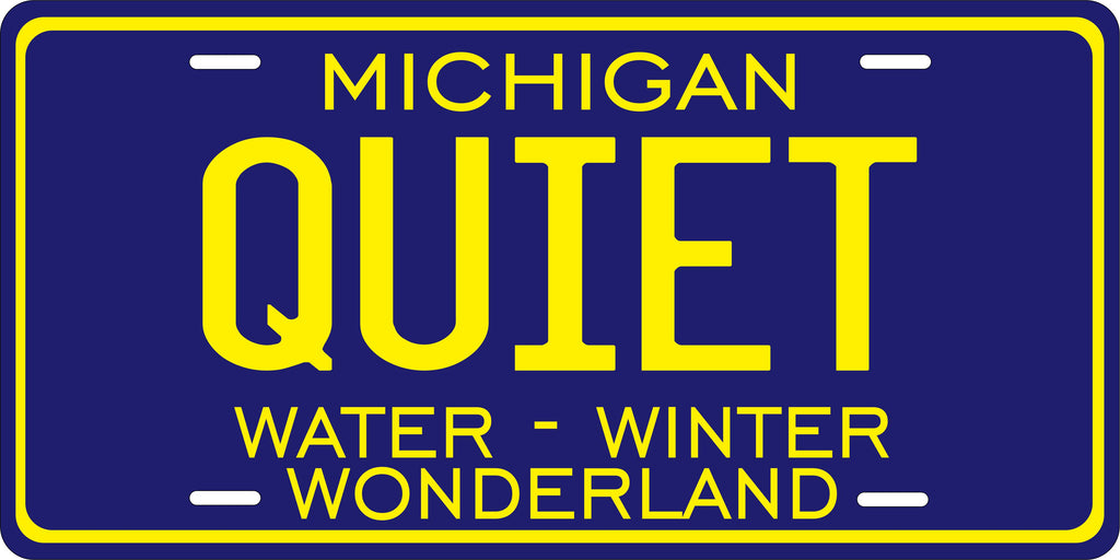 Michigan Blue License Plate Personalized Novelty Fun Car Bike Motorcycle