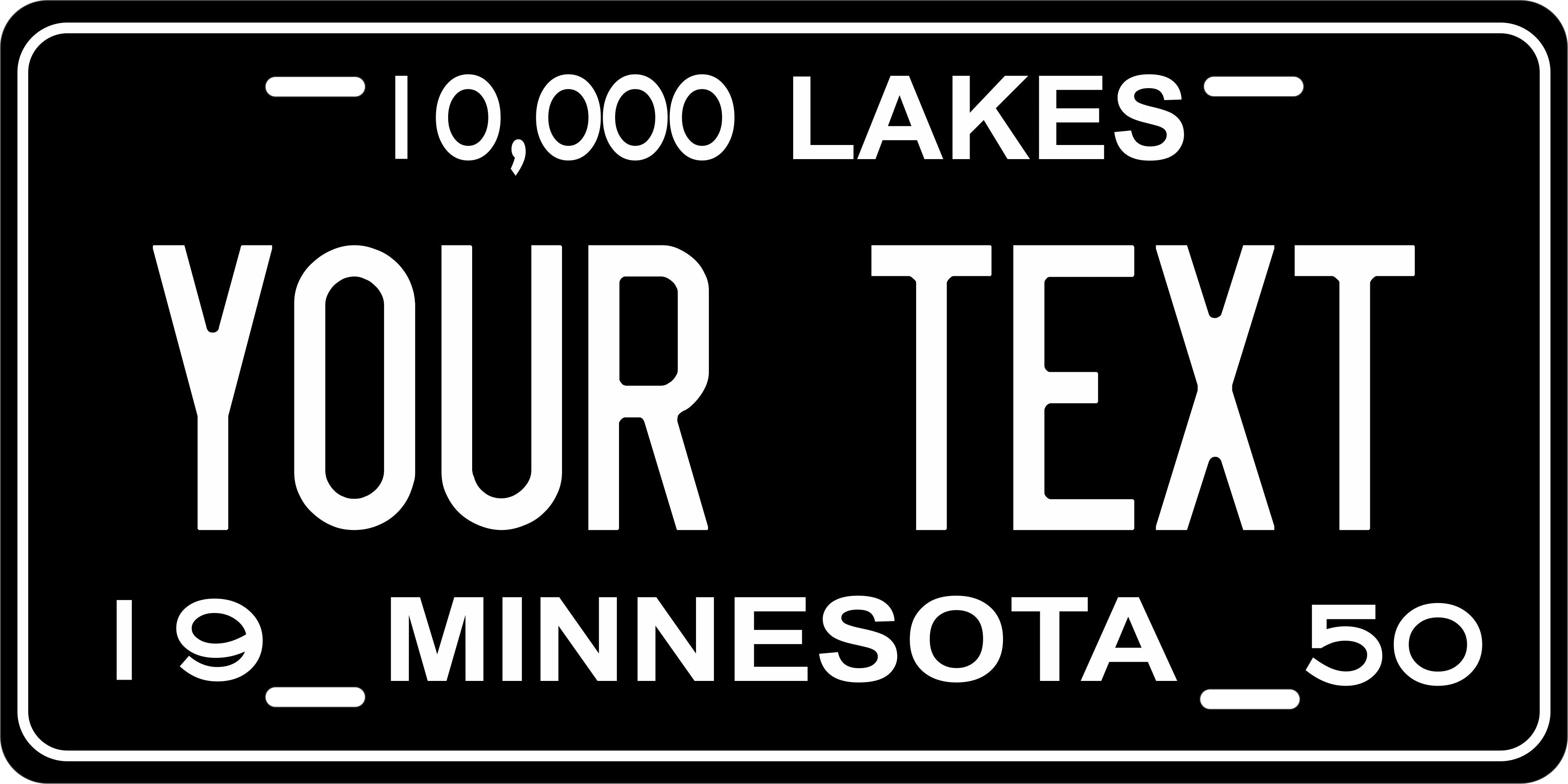 Minnesota 1950 License Plate Personalized Novelty Fun Car Bike Motorcycle