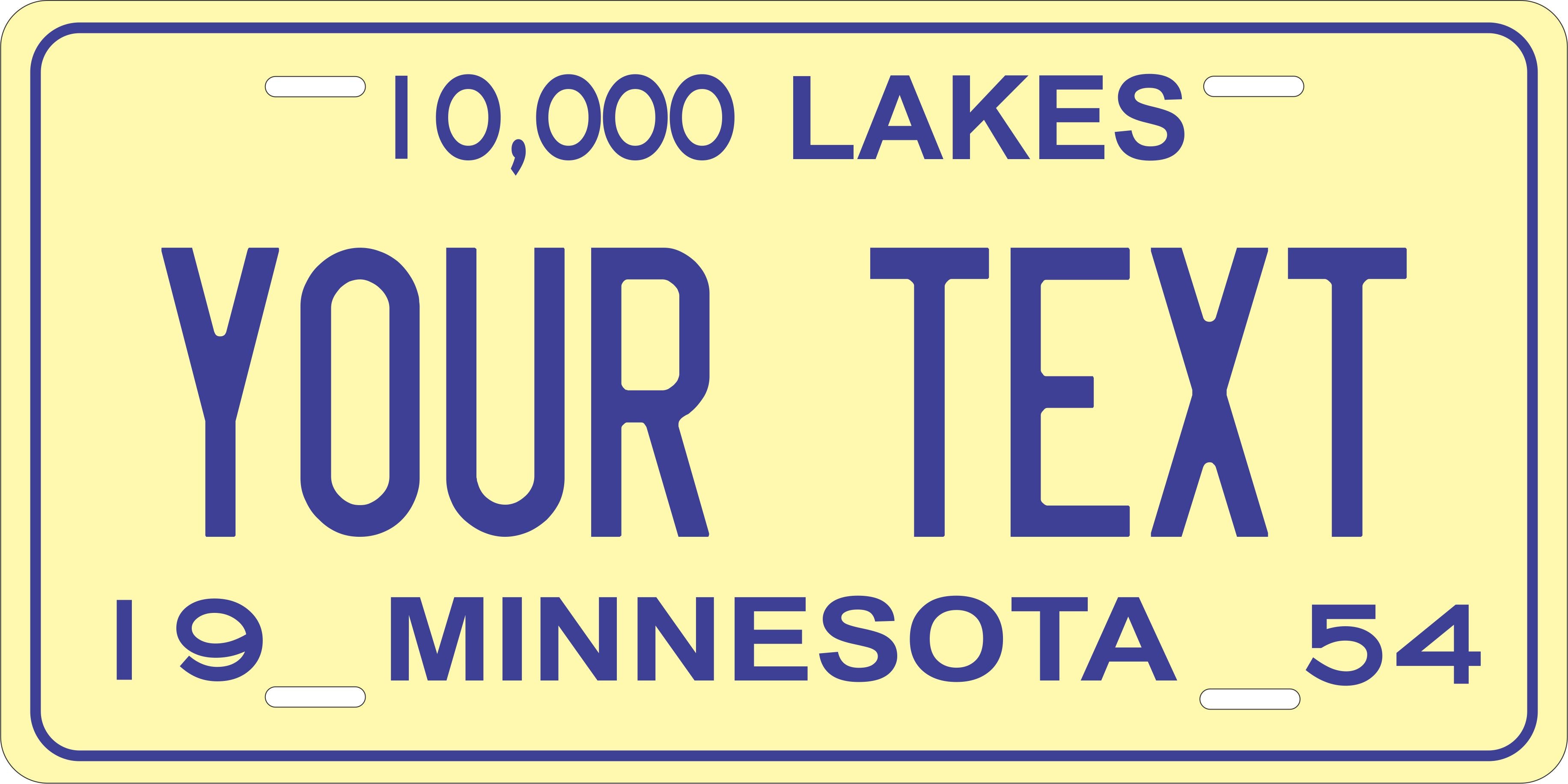 Minnesota 1954  License Plate Personalized Novelty Fun Car Bike Motorcycle