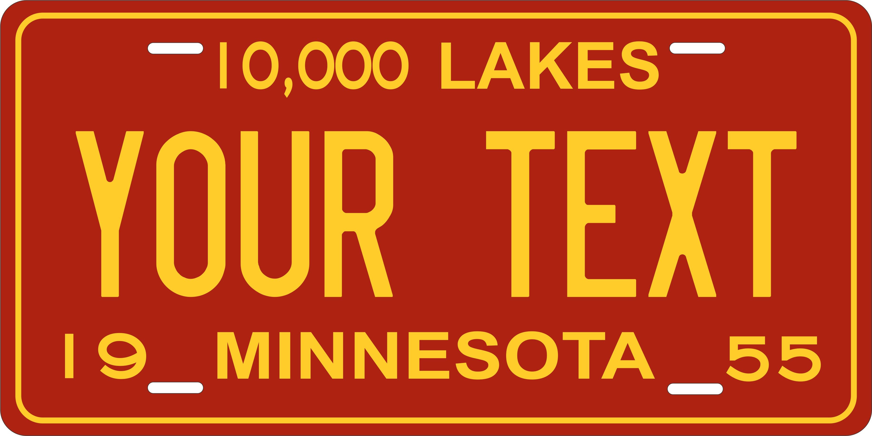 Minnesota 1955  License Plate Personalized Novelty Fun Car Bike Motorcycle