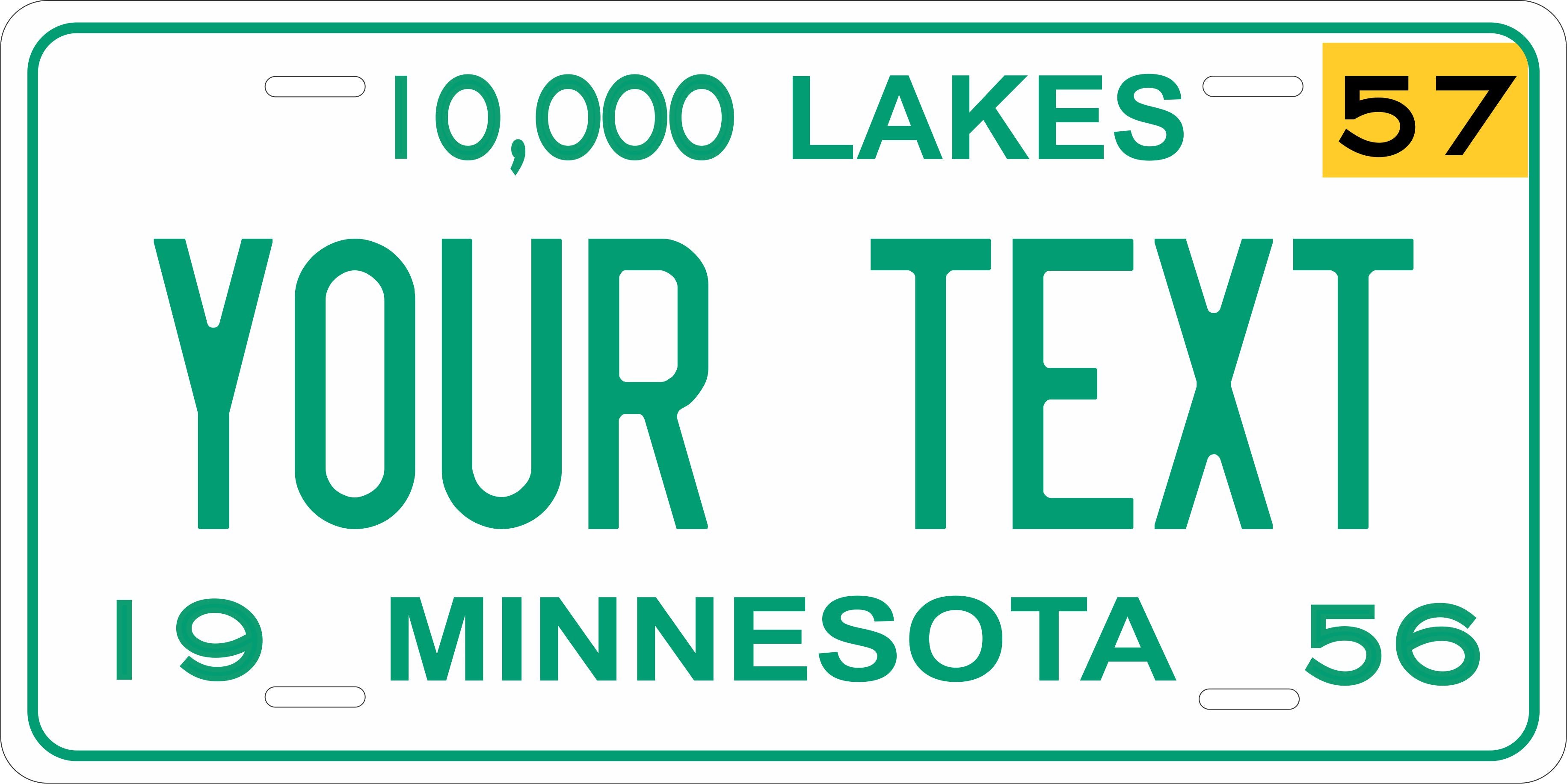 Minnesota 1957  License Plate Personalized Novelty Fun Car Bike Motorcycle