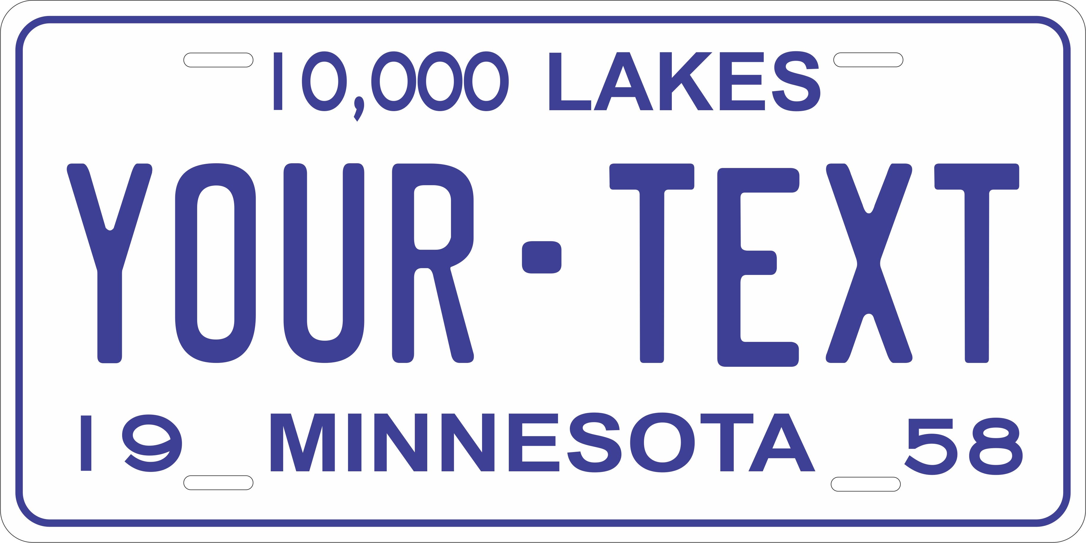 Minnesota 1958  License Plate Personalized Novelty Fun Car Bike Motorcycle