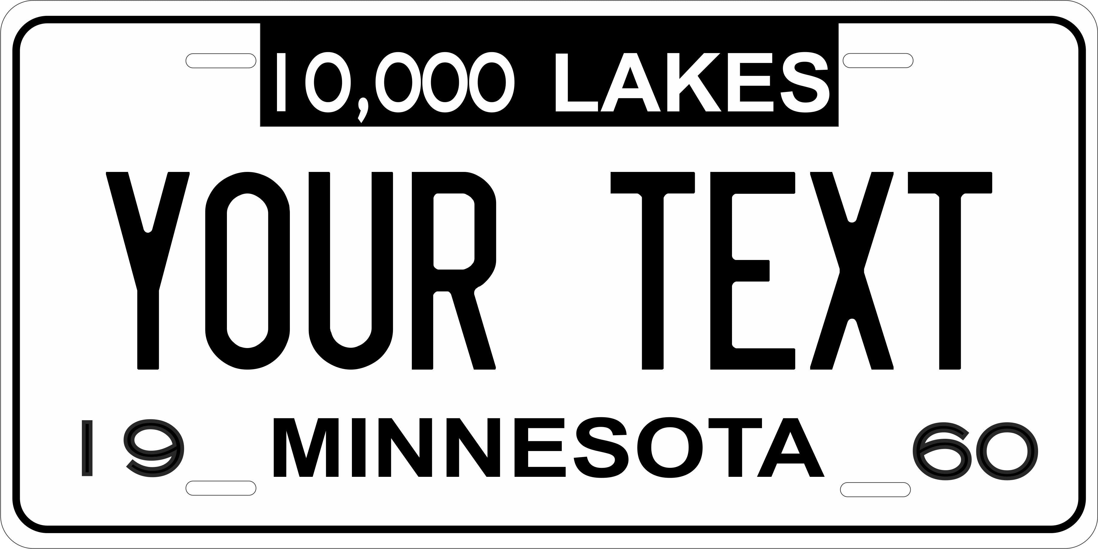 Minnesota 1960  License Plate Personalized Novelty Fun Car Bike Motorcycle
