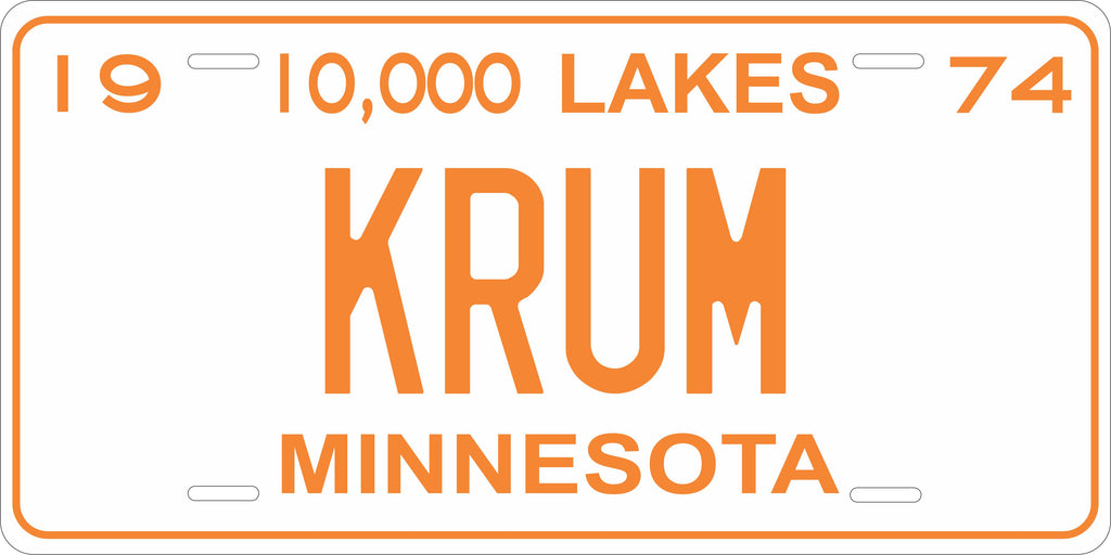 Minnesota 1974  License Plate Personalized Novelty Fun Car Bike Motorcycle