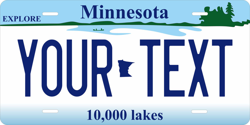 Minnesota Blue and White License Plate Custom Novelty Fun Car Bike Motorcycle