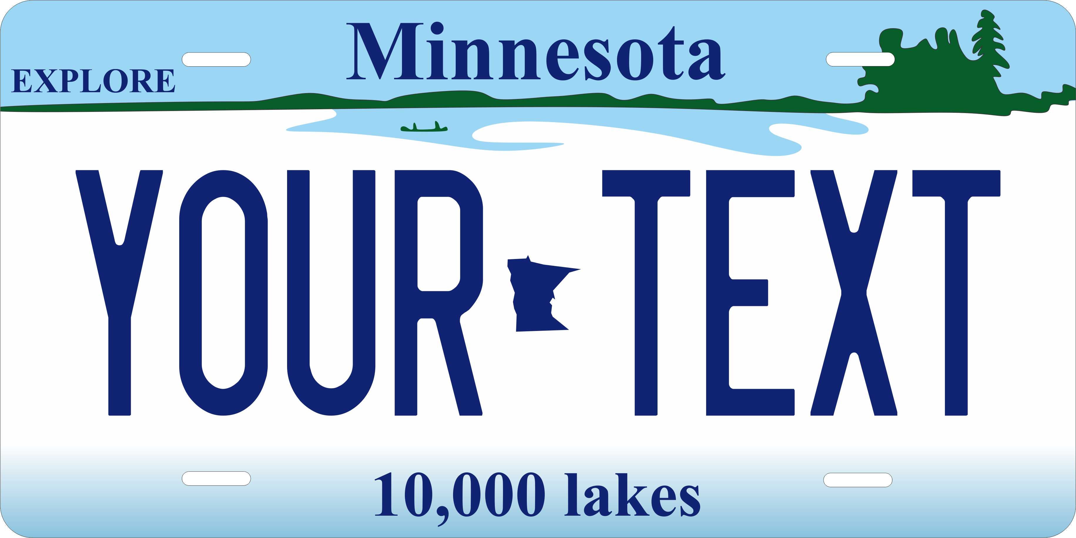 Minnesota Blue and White License Plate Custom Novelty Fun Car Bike Motorcycle