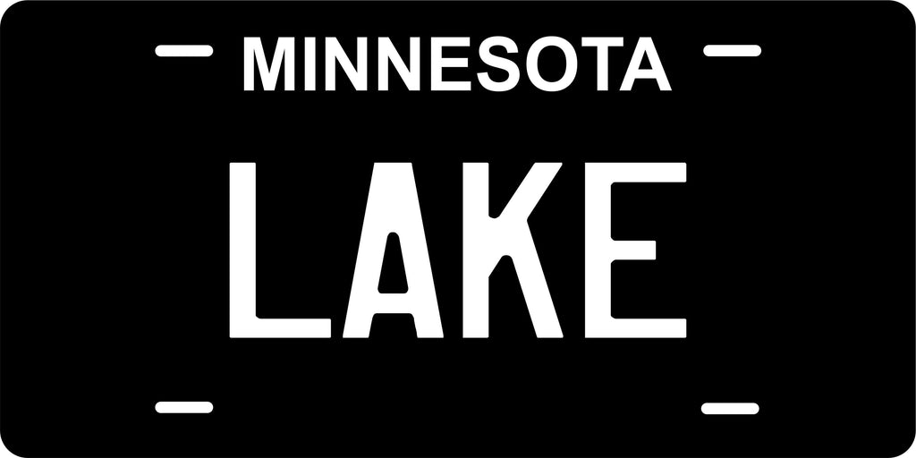Minnesota Black White ver2 License Plate Personalized Novelty Fun Car Bike Motorcycle