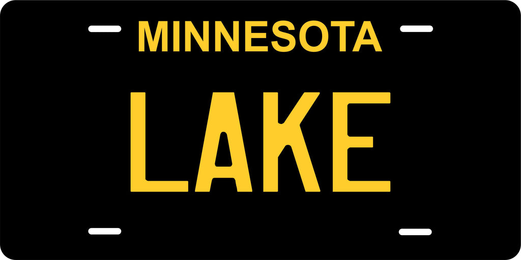 Minnesota Black Yellow License Plate Personalized Novelty Fun Car Bike Motorcycle