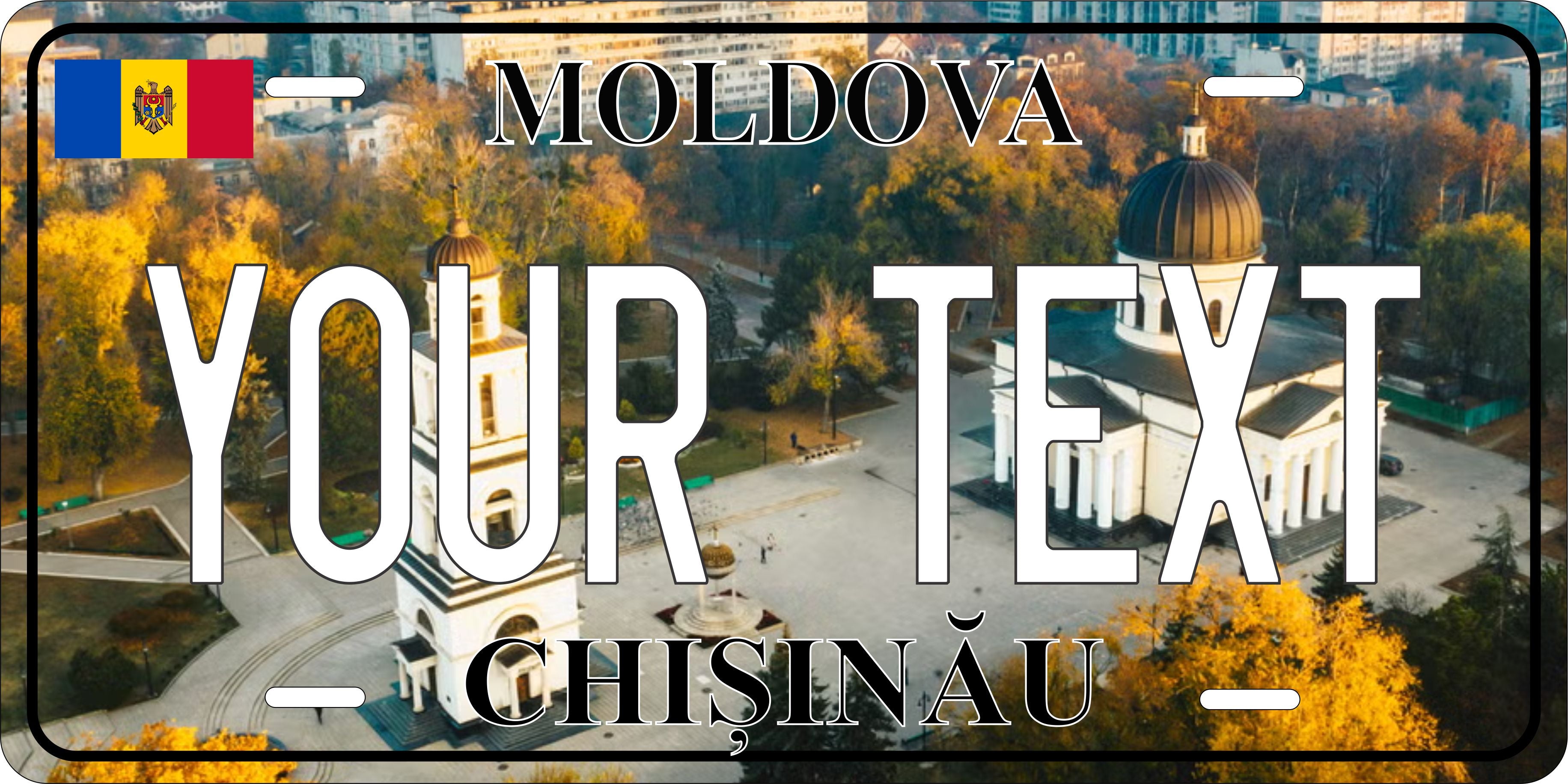 Chisinau Moldova City License Plate personalized Novelty Fun Car Bike Motorcycle