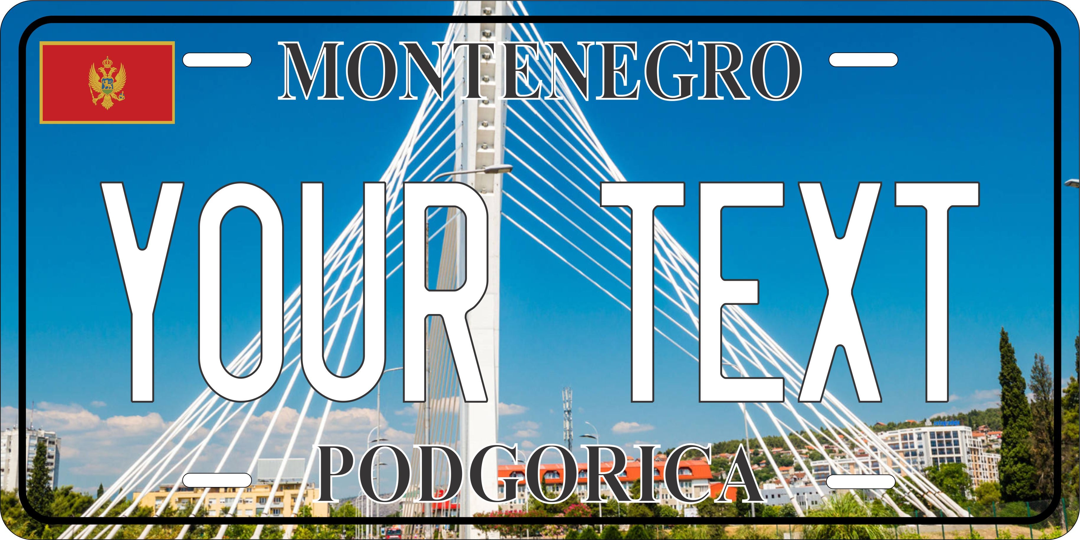 Podgorica Montenegro City License Plate personalized Novelty Fun Car Bike Motorcycle